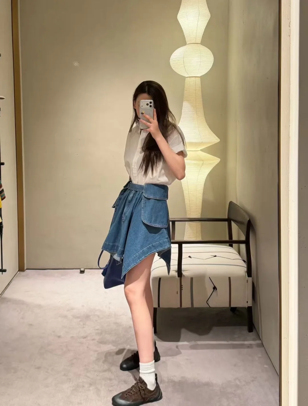 로에베 자수 포켓 데님 스커트 상세 이미지 7