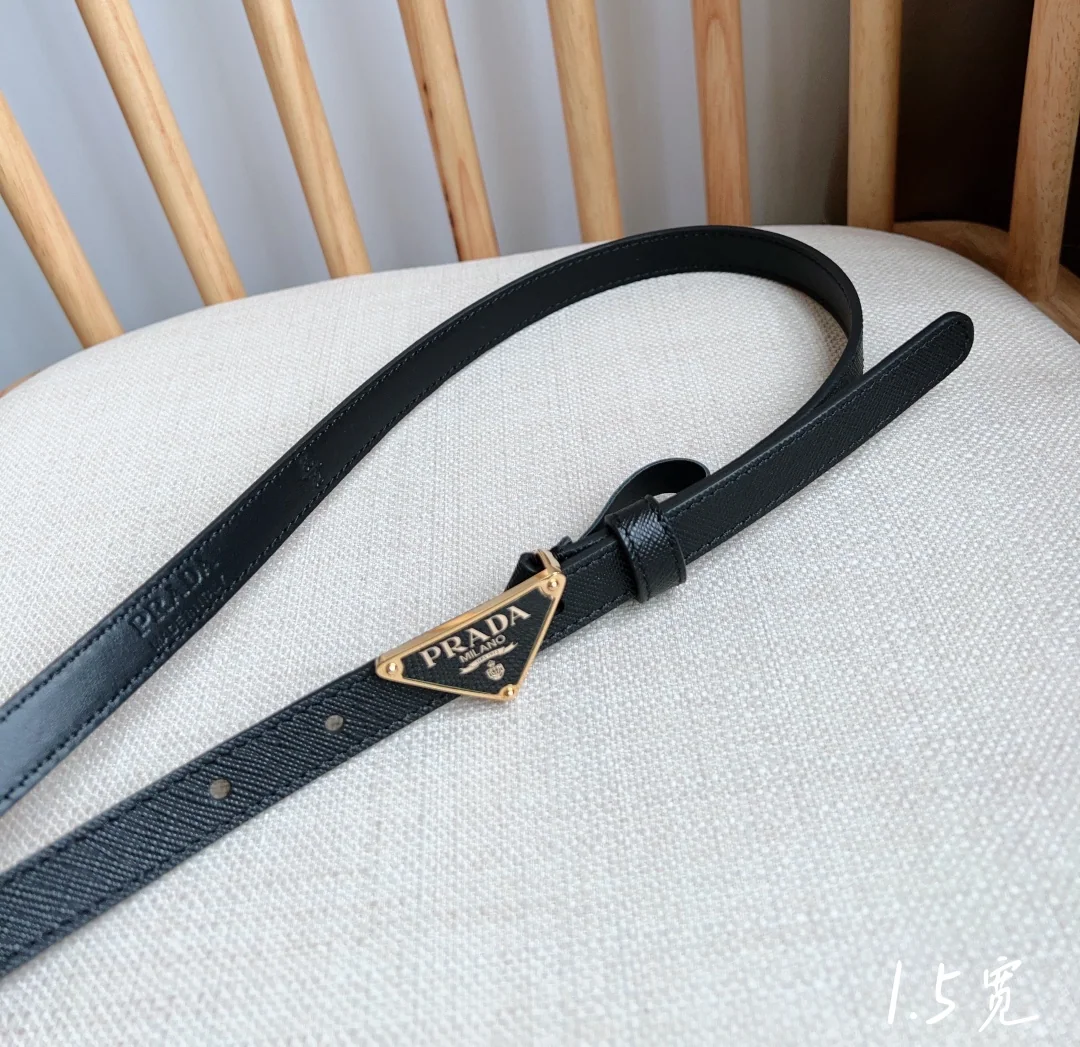 프라다 삼각 로고 메탈 버클 벨트 상세 이미지 8