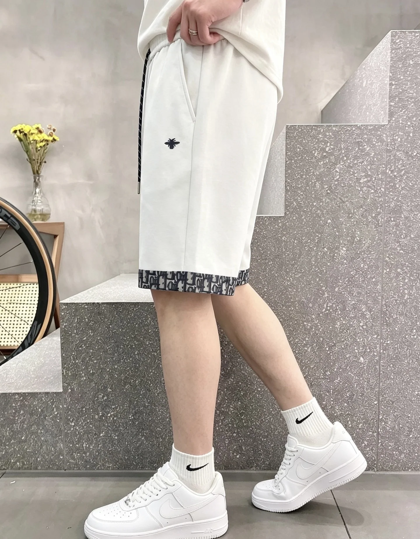 디올 남성 코튼 반바지 상세 이미지 4