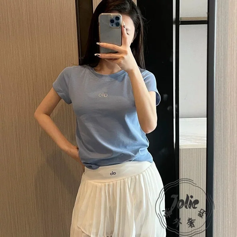 알로 여성 라운드넥 반팔 티셔츠 상세 이미지 1