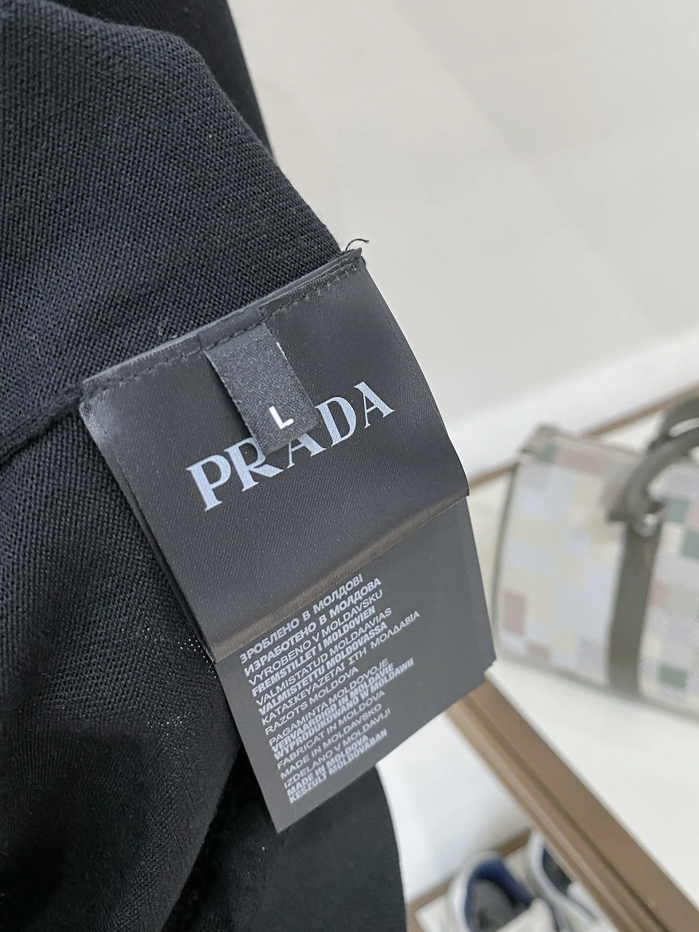 프라다 남성 면 카라 반팔 티셔츠 상세 이미지 7