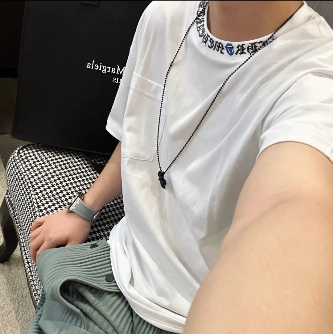 크롬하츠 포켓 카라 산스크리트 프린트 반팔 티셔츠 상세 이미지 20