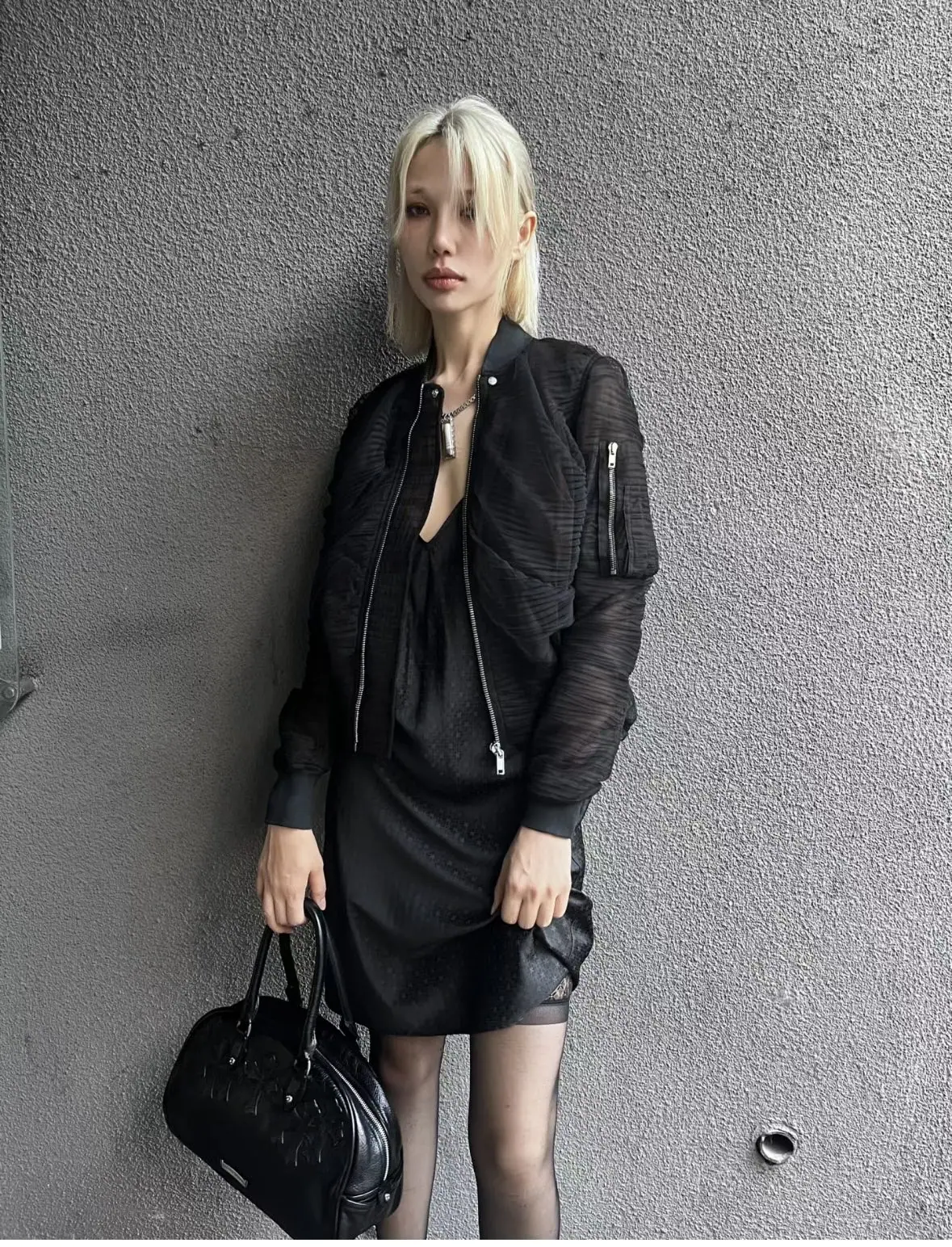 크롬하츠 짐 미디엄 블랙 볼링백 상세 이미지 6