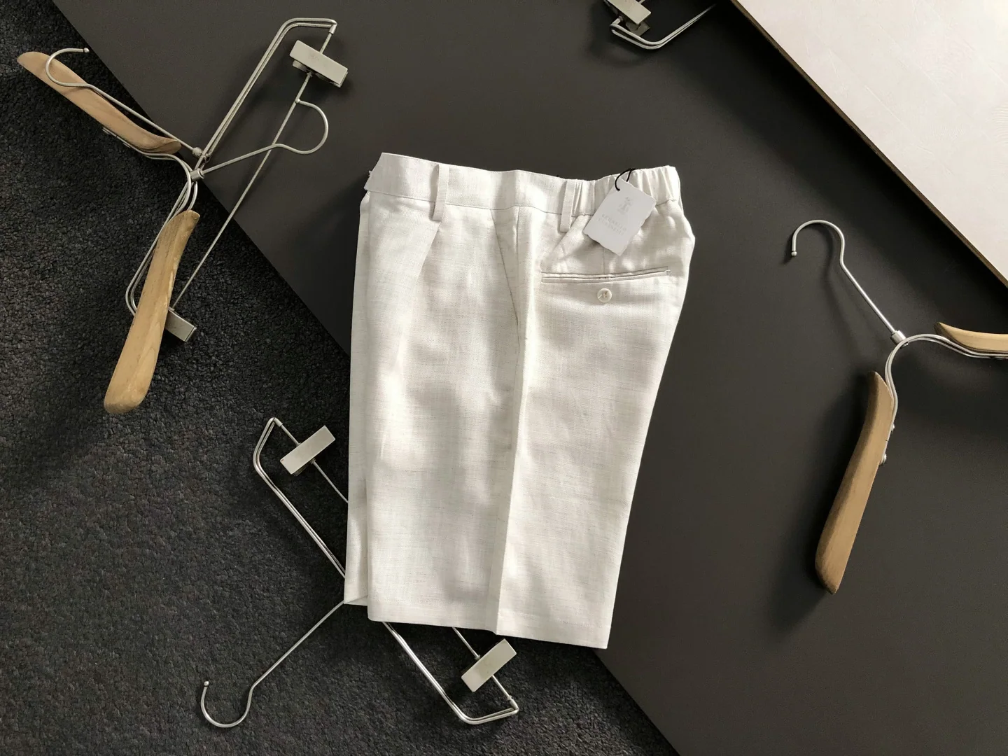 브루넬로쿠치넬리 실크 린넨 남성 반바지 상세 이미지 1