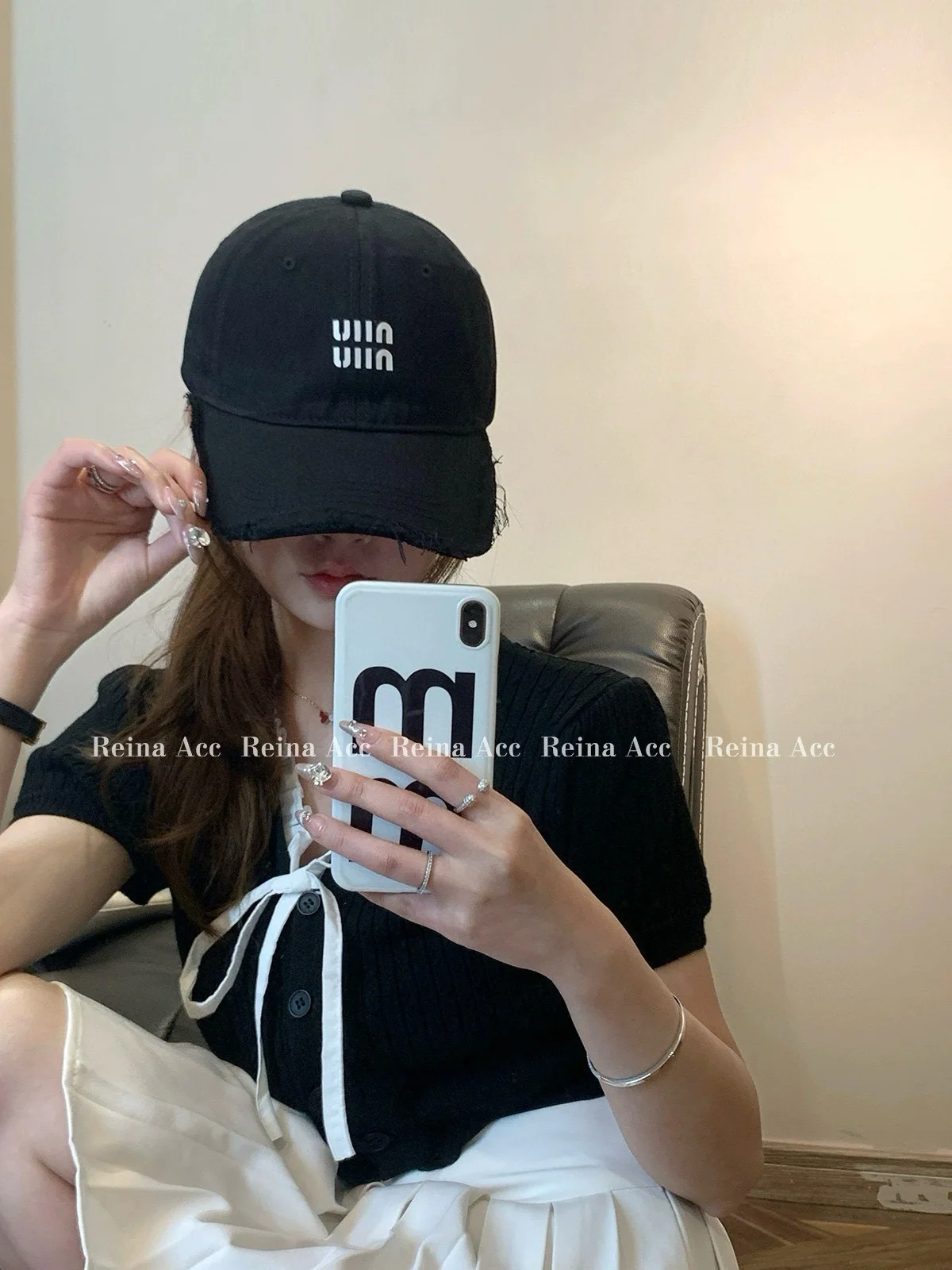 미우미우 베이비 블루 야구모자 상세 이미지 11