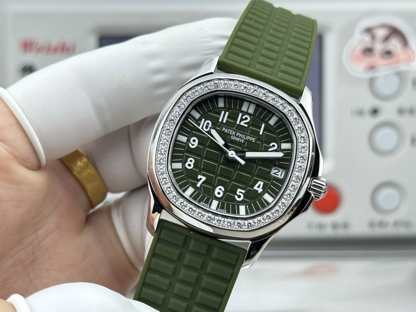 파텍필립 아쿠아넛 자동 여성용 GR 공장 레플리카 44065 Patek Philippe 상세 이미지 3