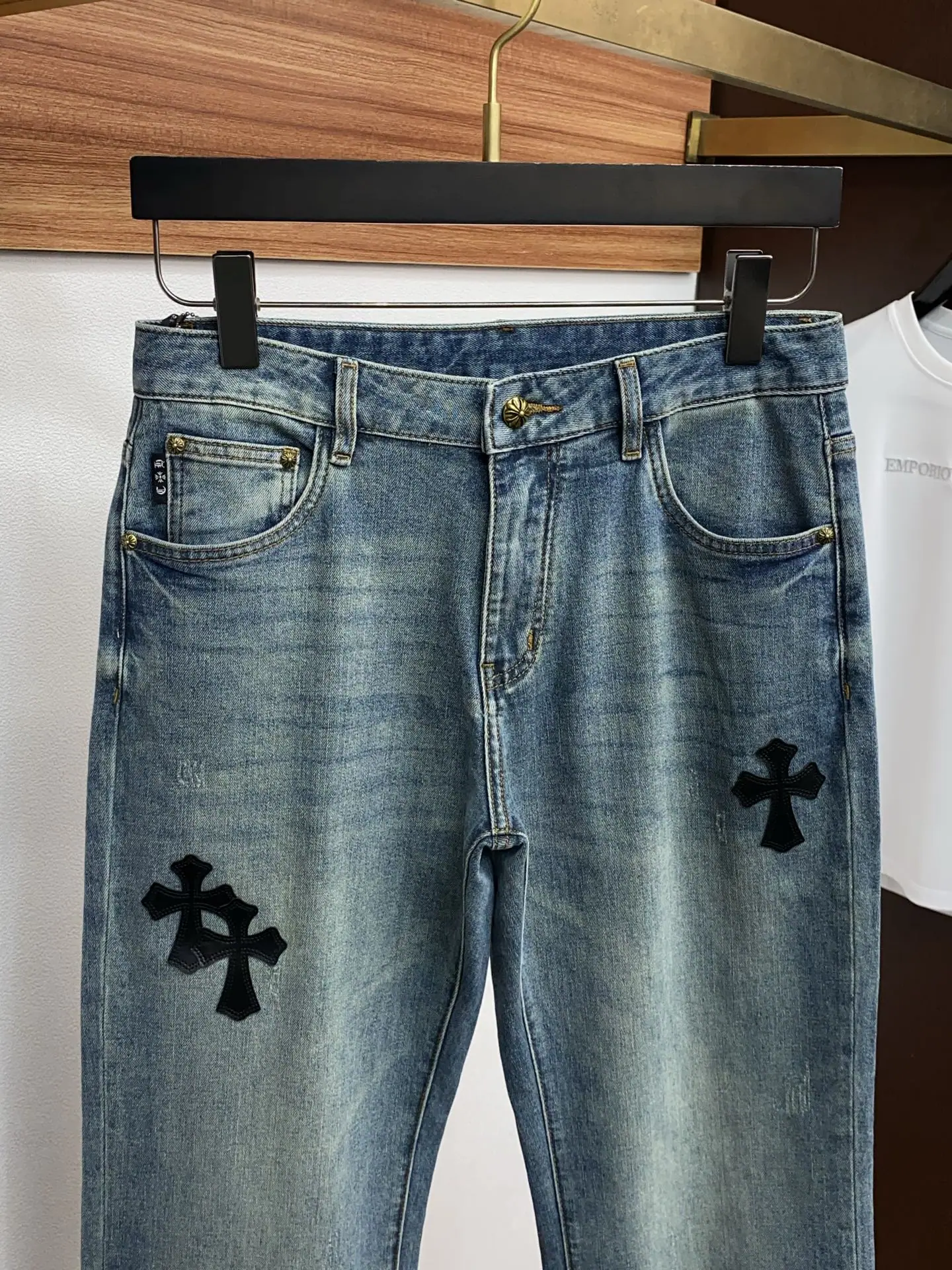 크롬하츠 데님 바지 상세 이미지 3