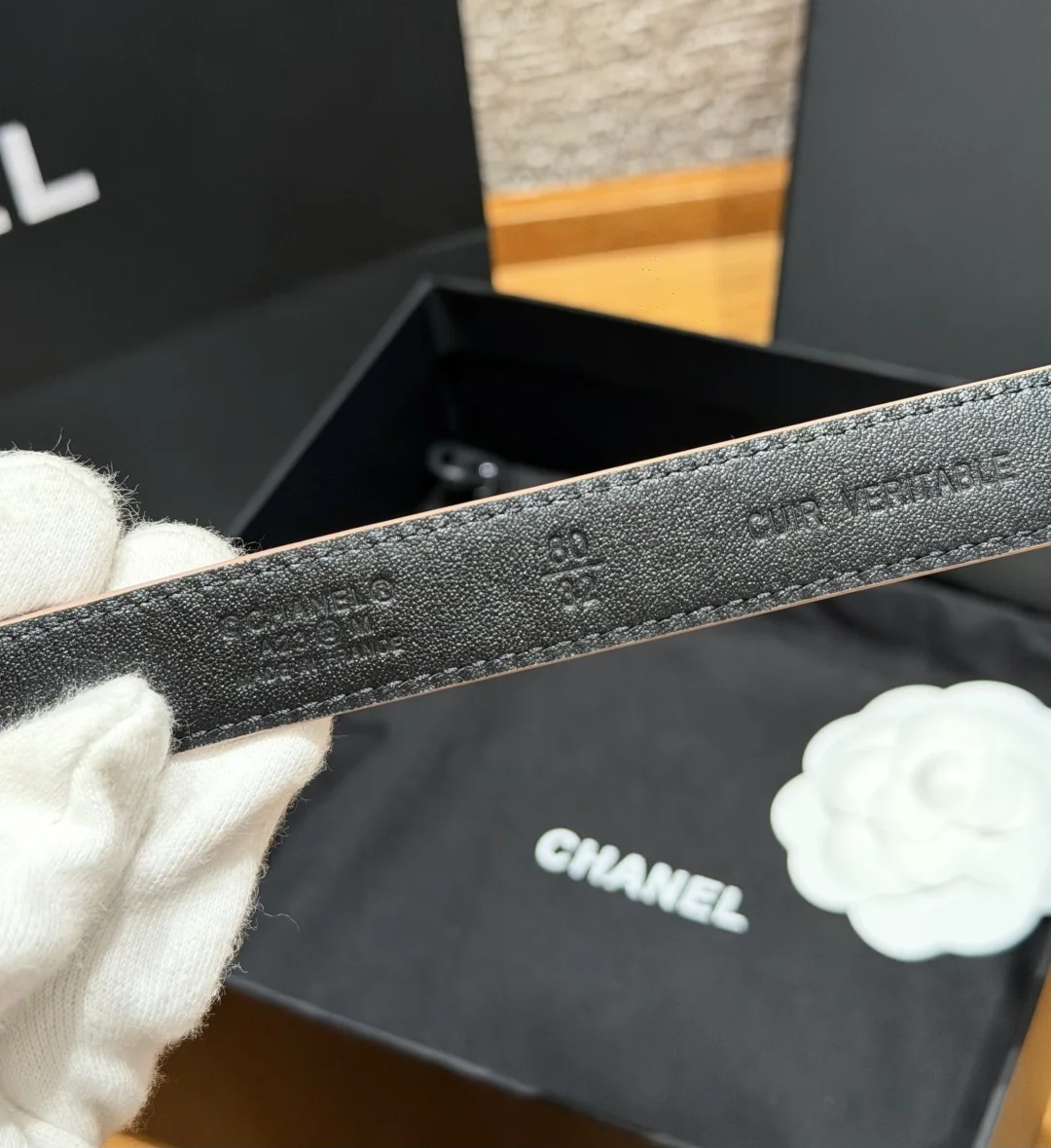 샤넬 퀼팅 램스킨 벨트 20mm 상세 이미지 5