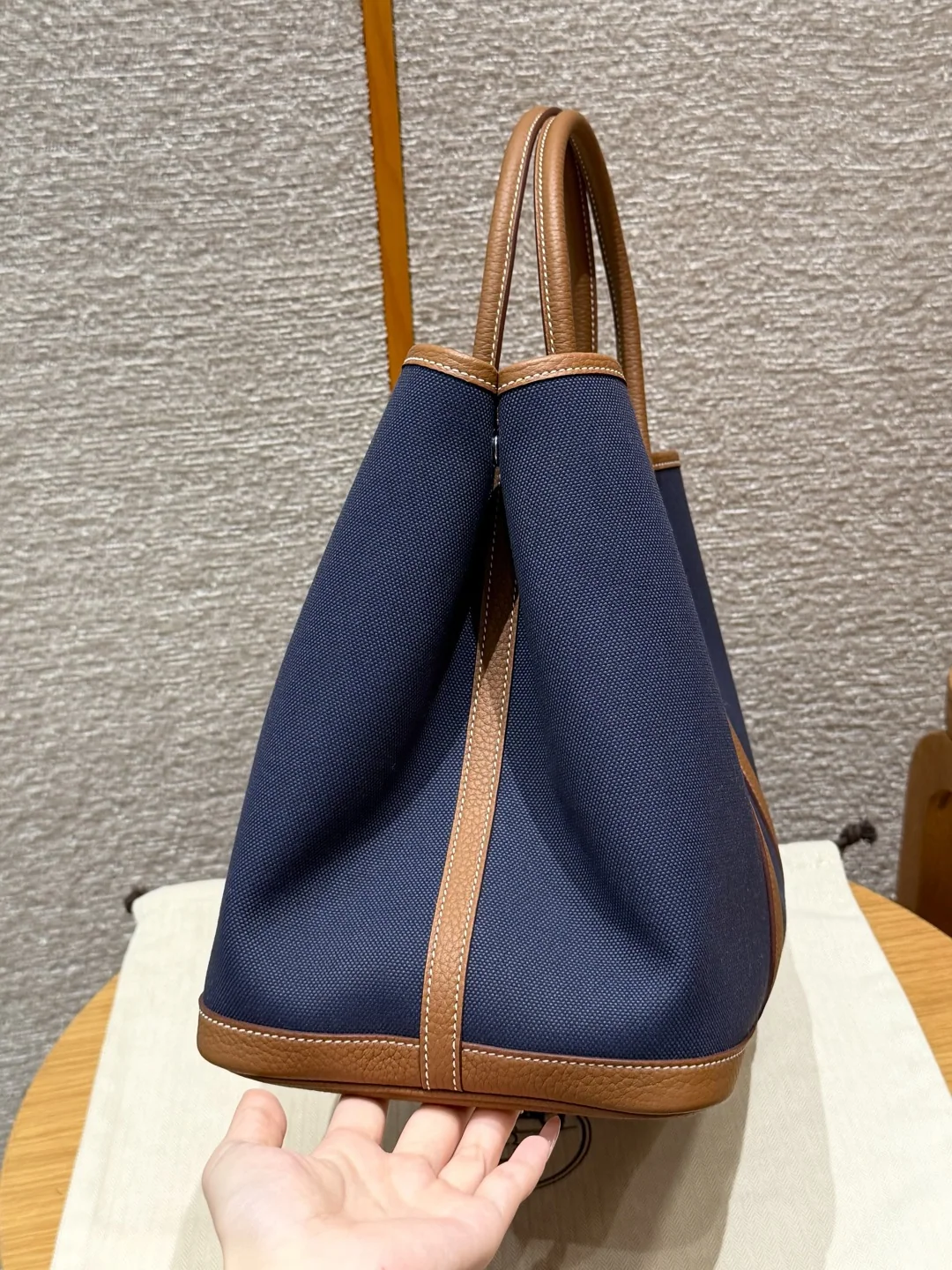 에르메스 가든파티 30 cm 캔버스 가방 상세 이미지 3