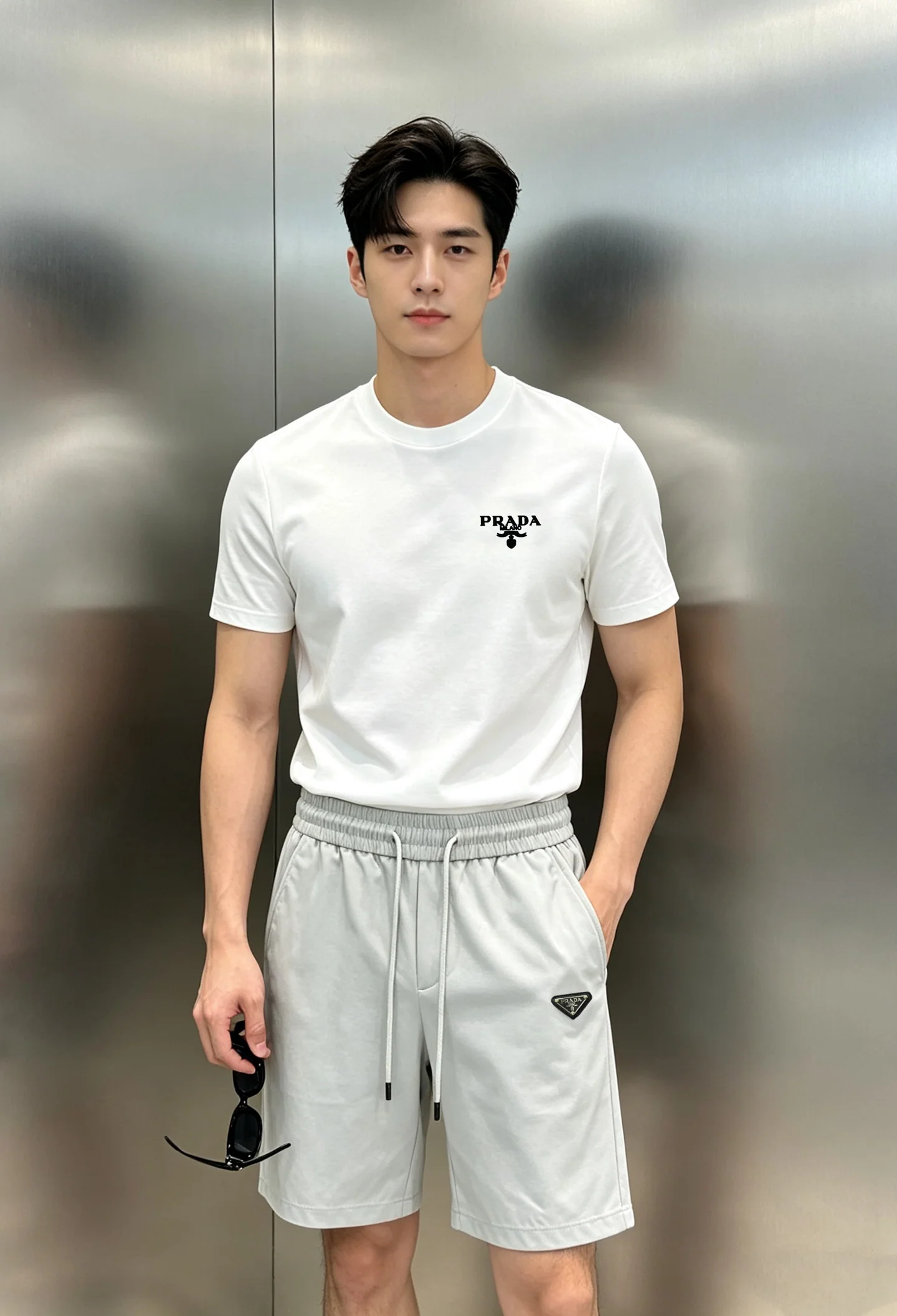 프라다 남성 반팔 티셔츠 143252