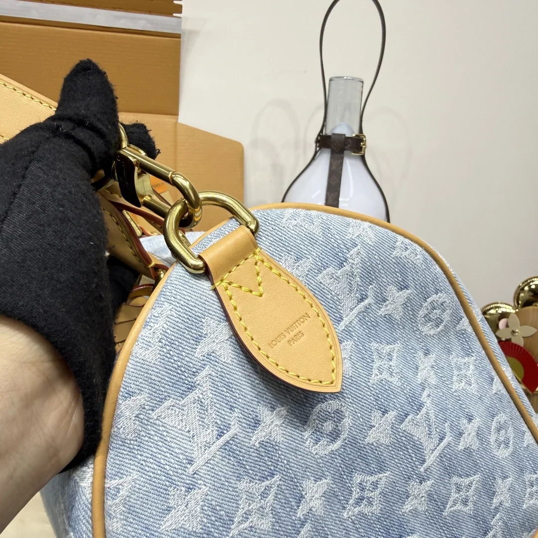 루이비통 스피디 밴들리에르 30 데님 핸드백 상세 이미지 7
