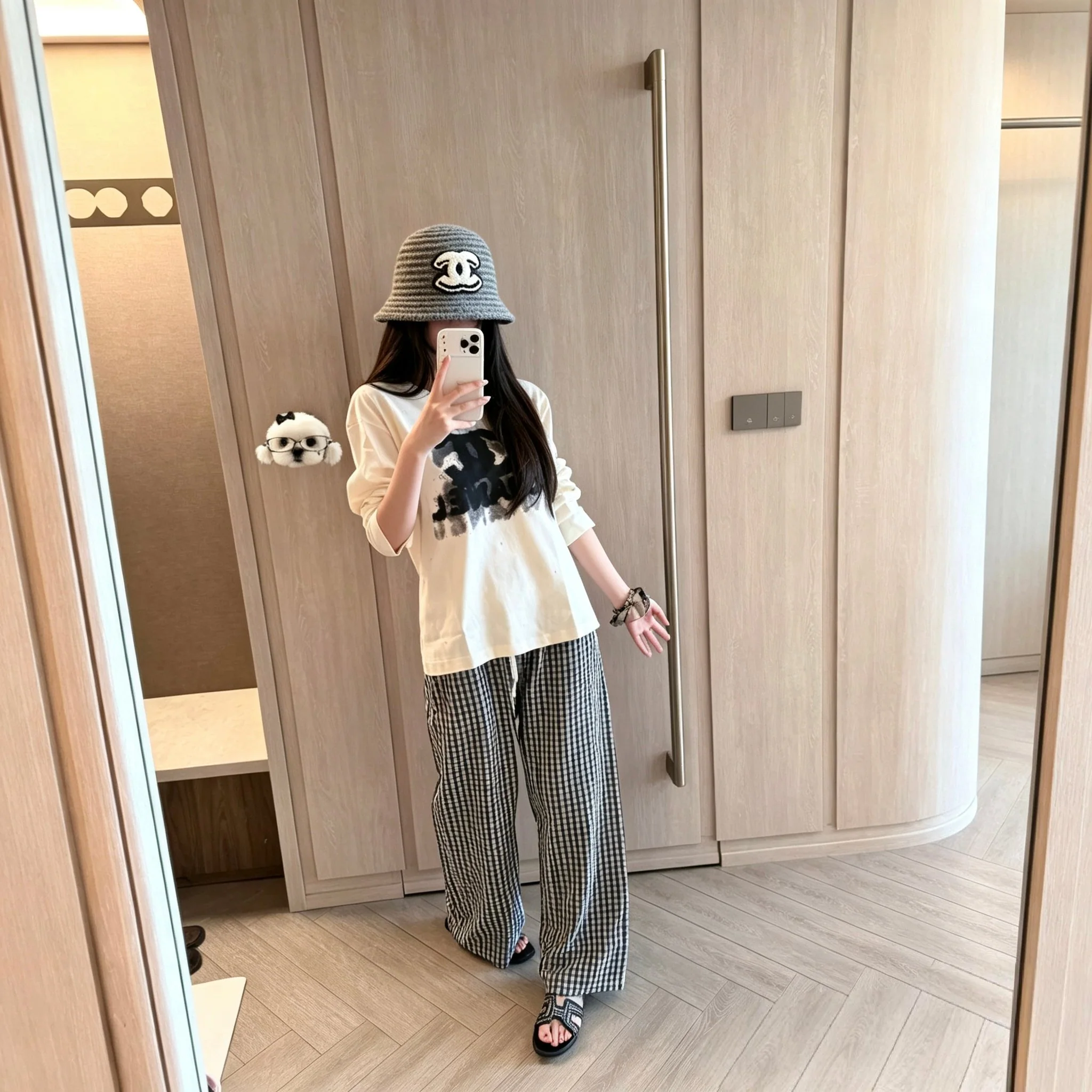 샤넬 울 니트 버킷햇 상세 이미지 4