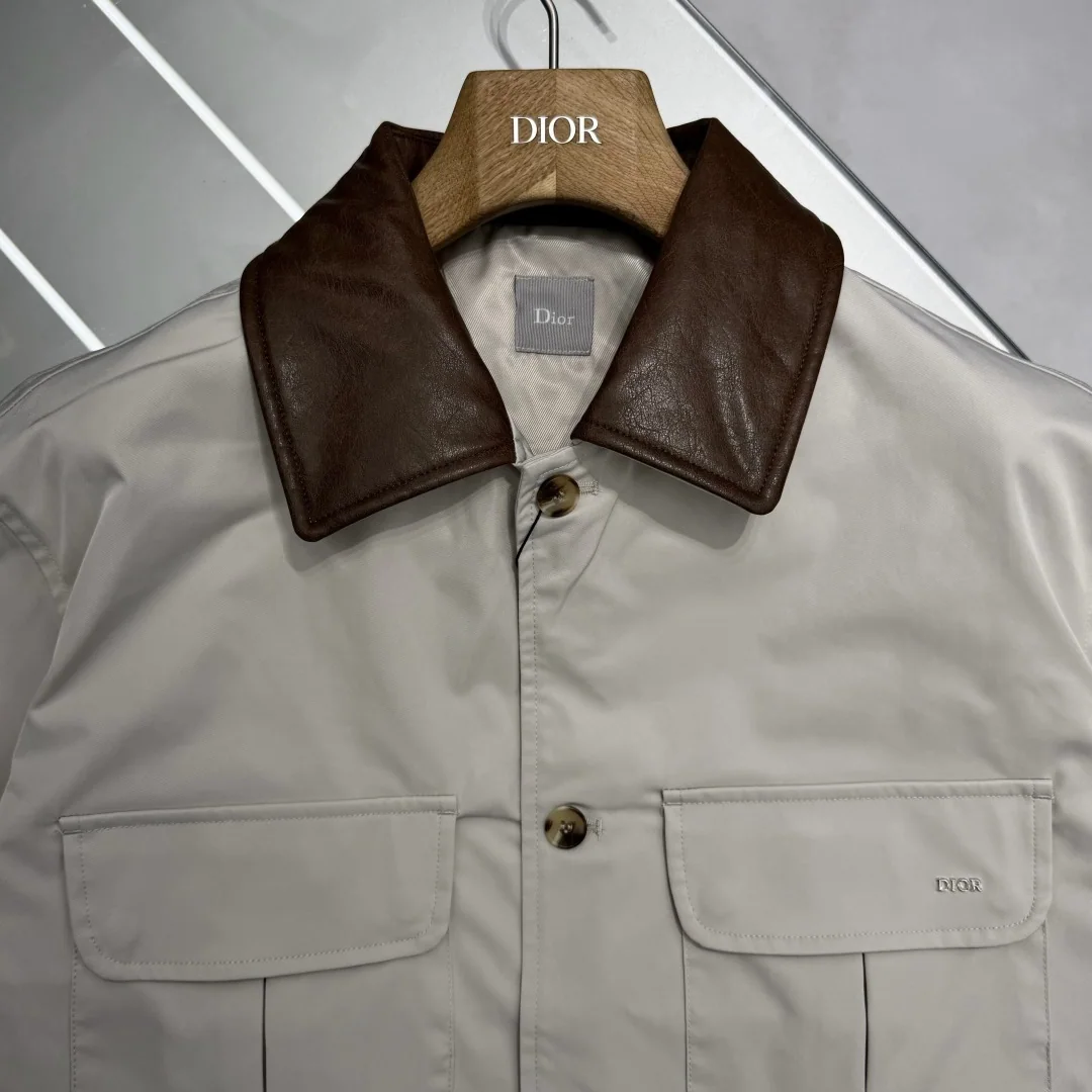 디올 콜리브리 벌새 패턴 베이지 코튼 봄버 자켓 상세 이미지 6