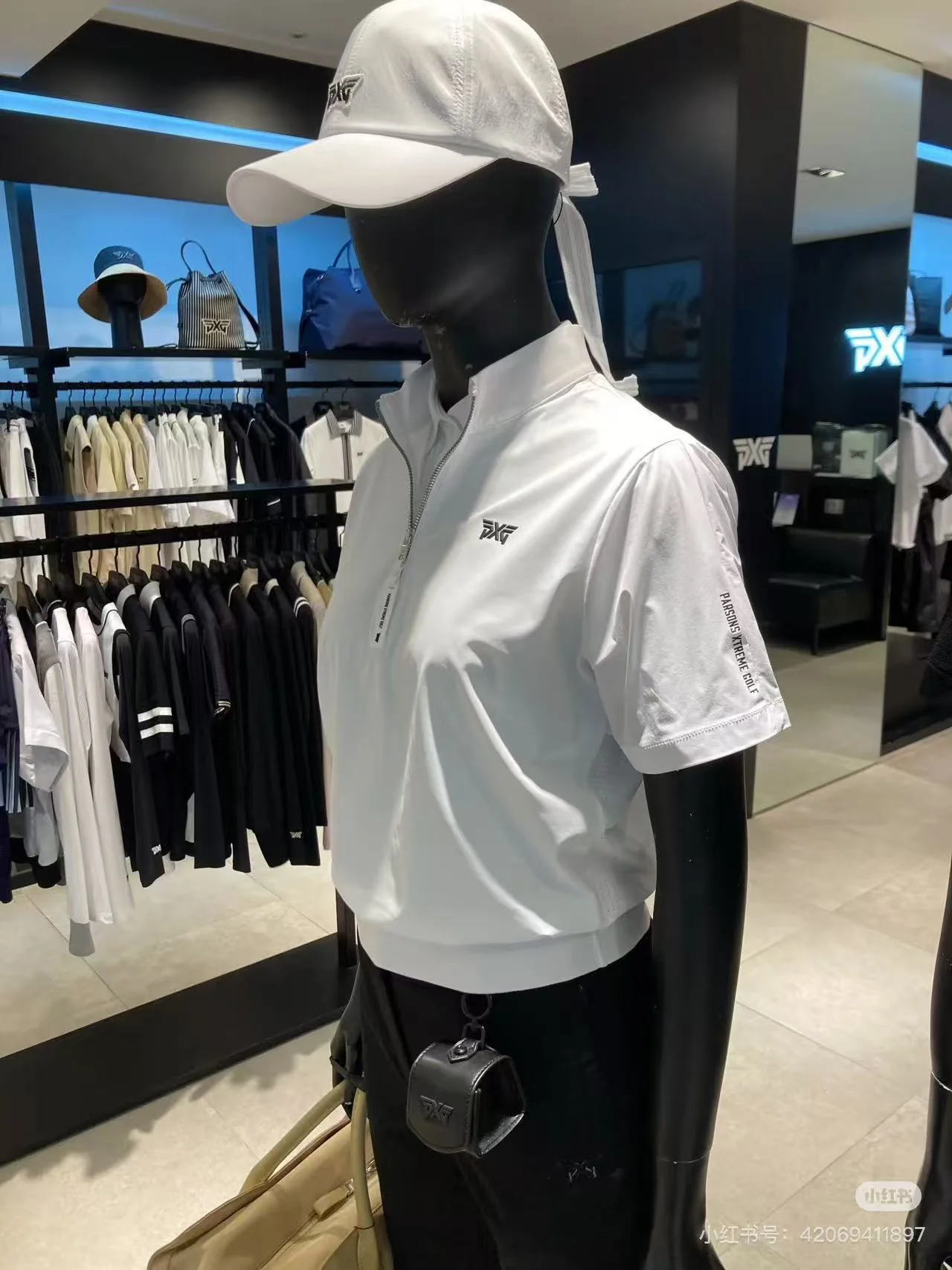 PXG 여성 레터 반팔 탑 상세 이미지 2