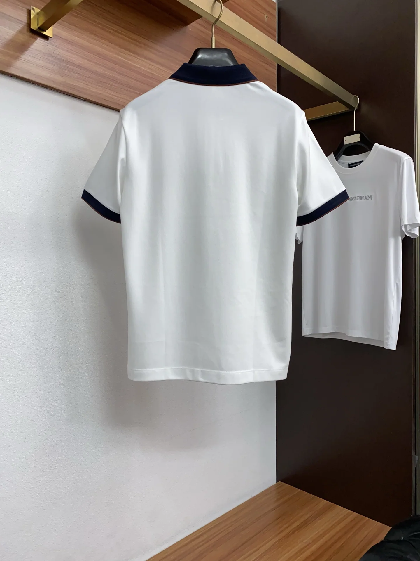 로로피아나 남성 면 피케 메시 카라 반팔 티셔츠 상세 이미지 9