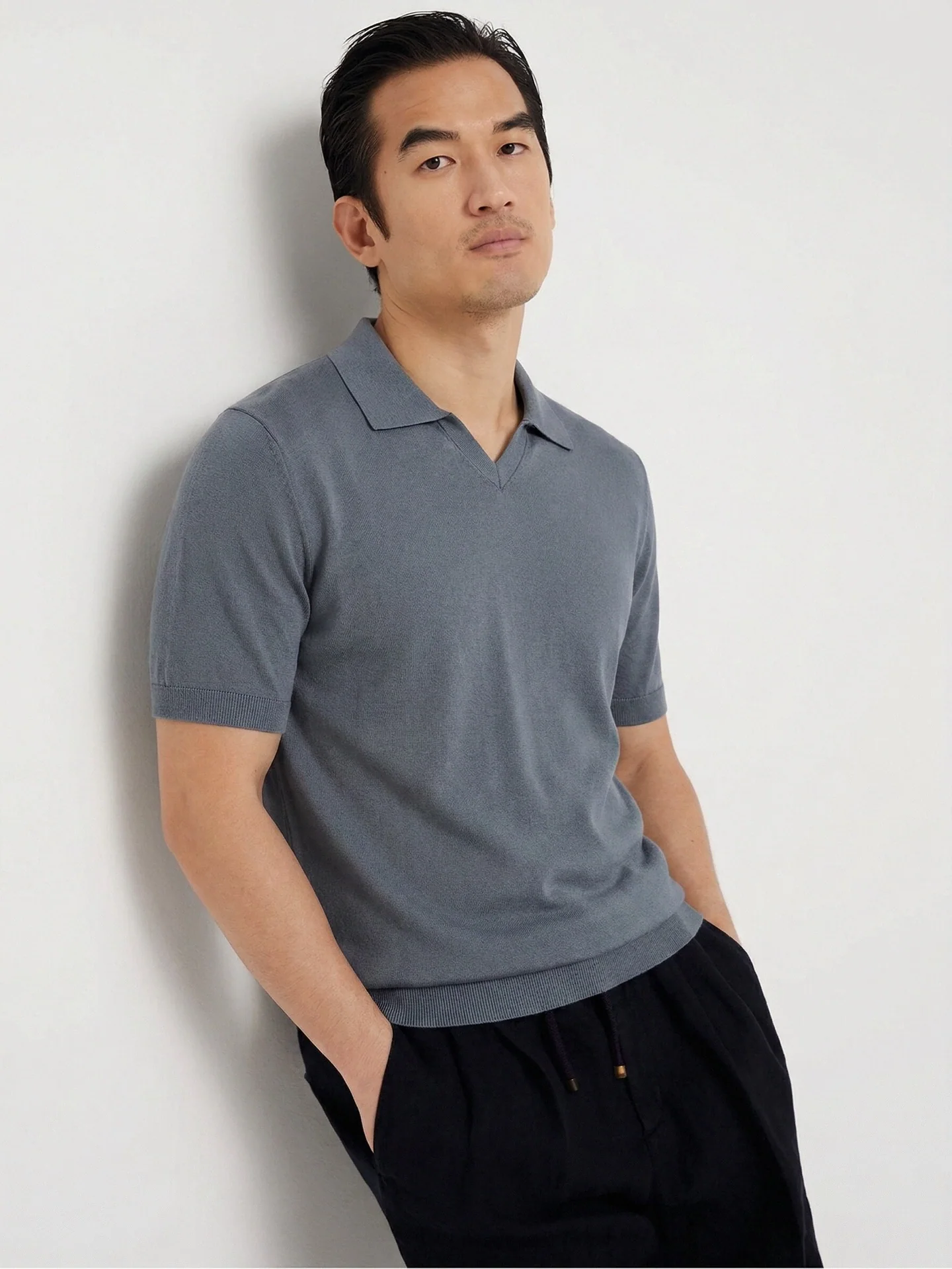 브루넬로쿠치넬리 남성 린넨 혼방 반팔 티셔츠 상세 이미지 1