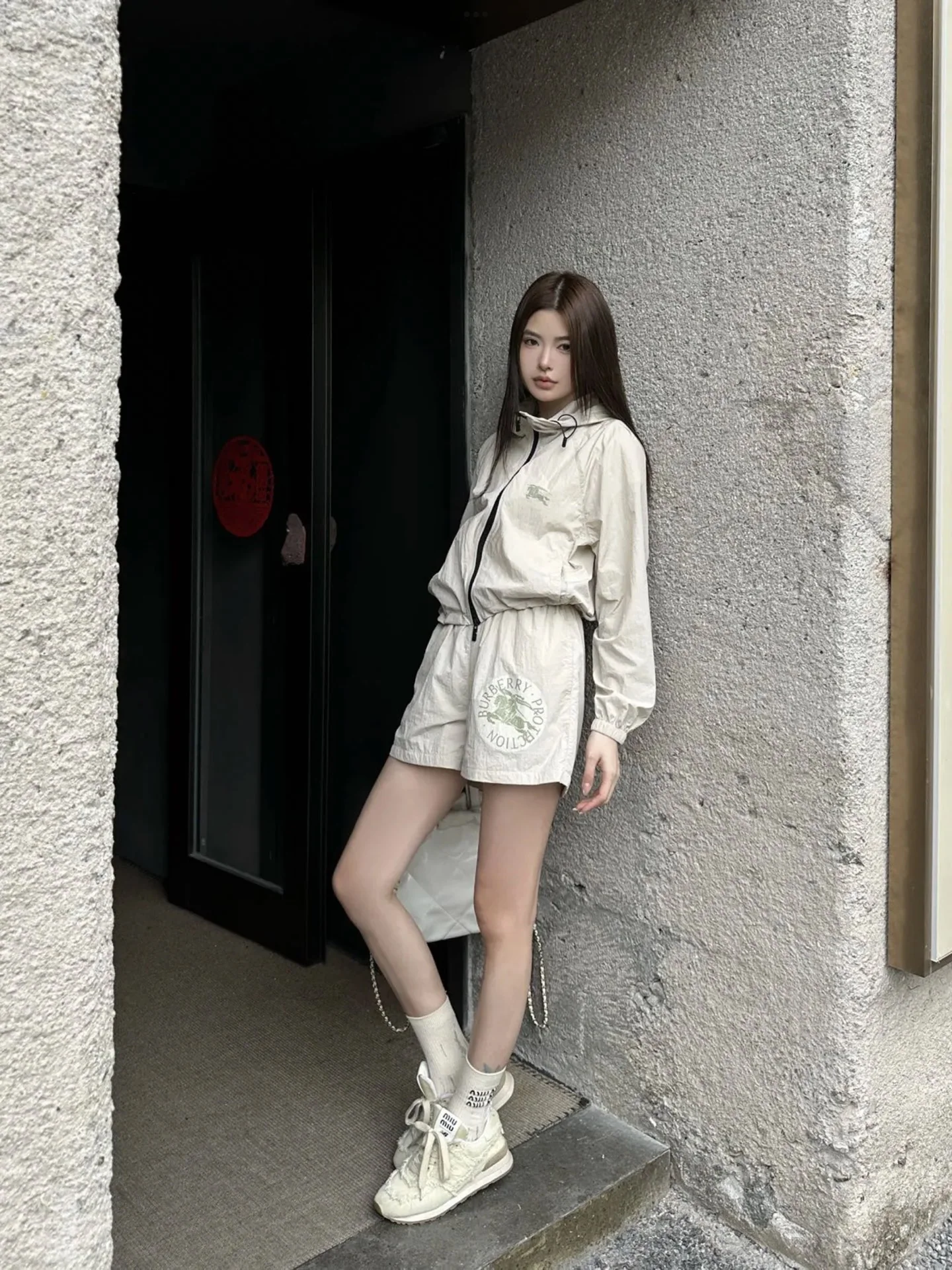버버리 여성 후드 자켓 세트 상세 이미지 5