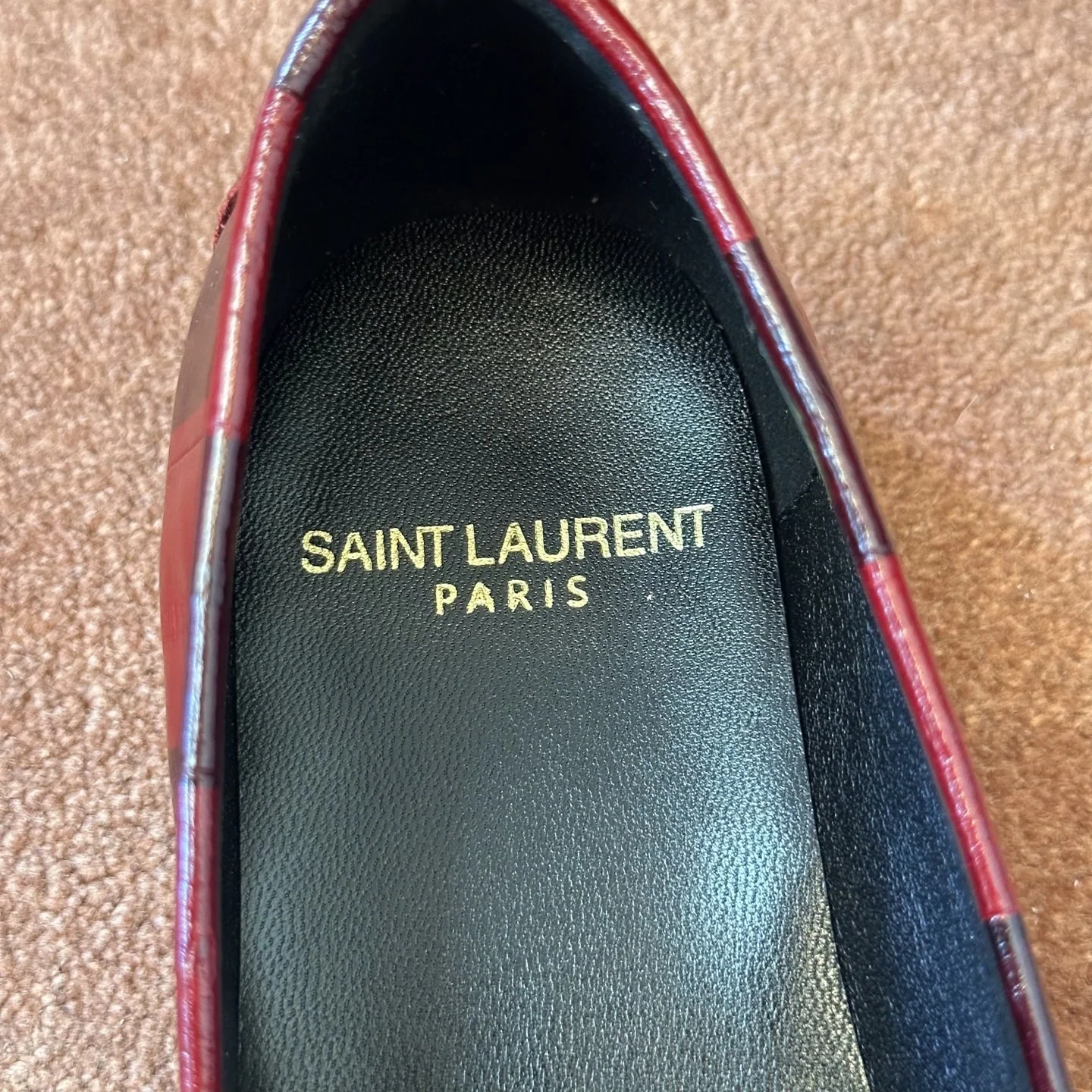 생로랑 YSL 앞코 덮인 장어가죽 뮬 로퍼 상세 이미지 5