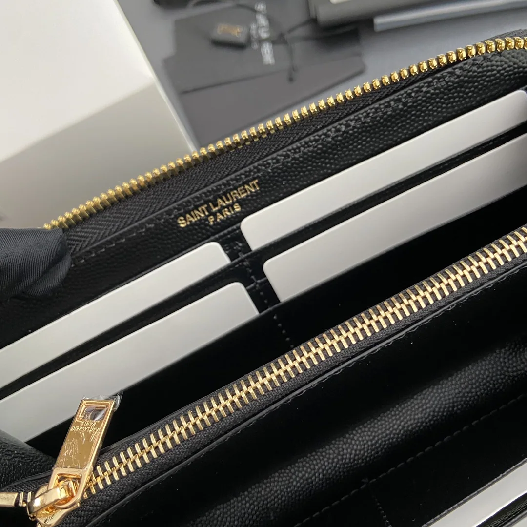 생로랑 YSL 로고 자카드 엠보싱 지퍼 지갑 상세 이미지 7