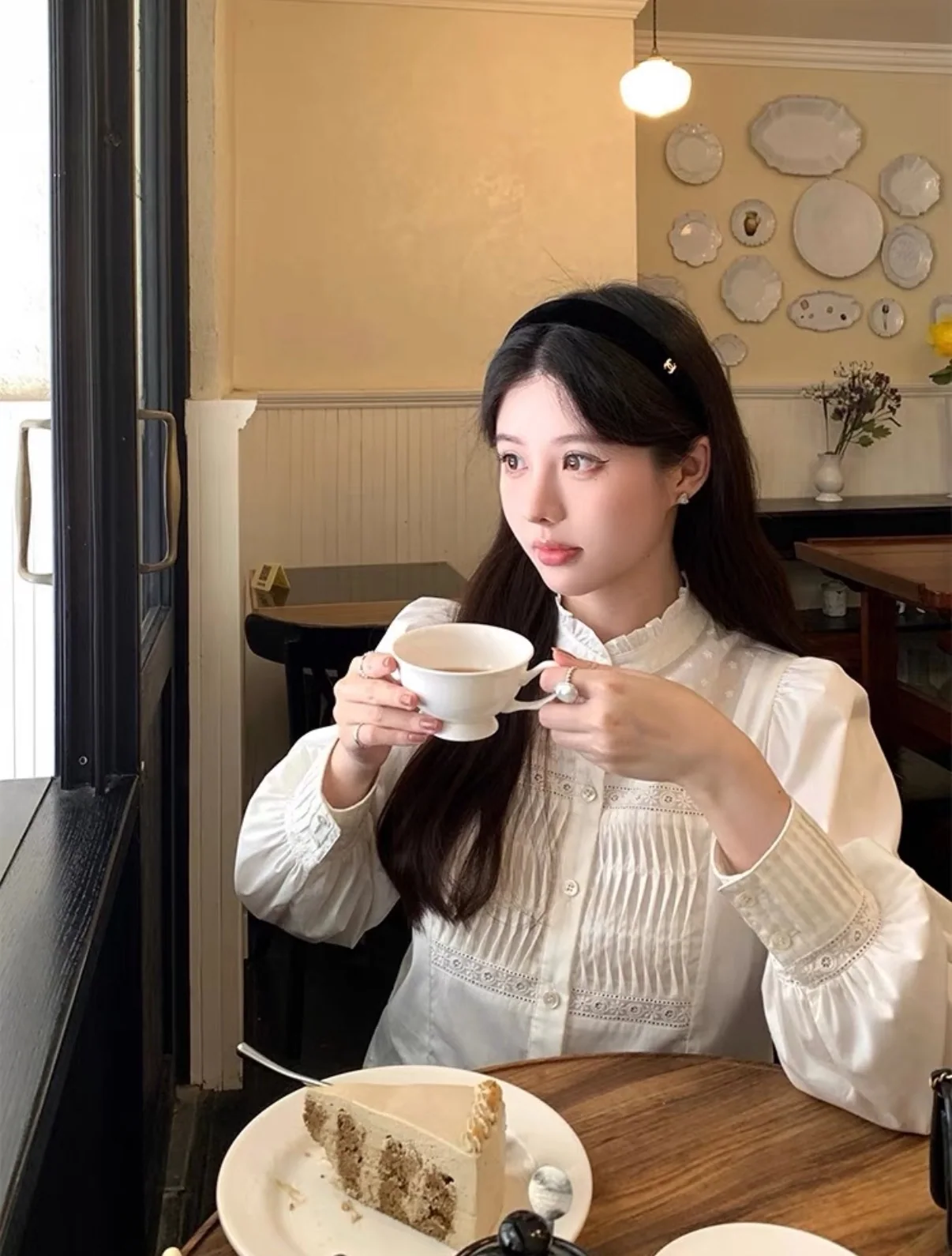 샤넬 블랙벨벳 실버 더블 C 헤어밴드 상세 이미지 9