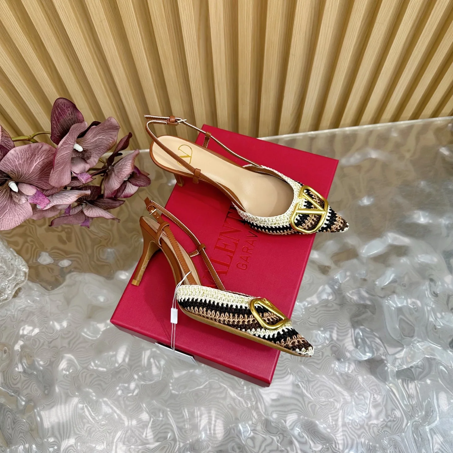 발렌티노 니트 크로셰 보헤미안 샌들 상세 이미지 2