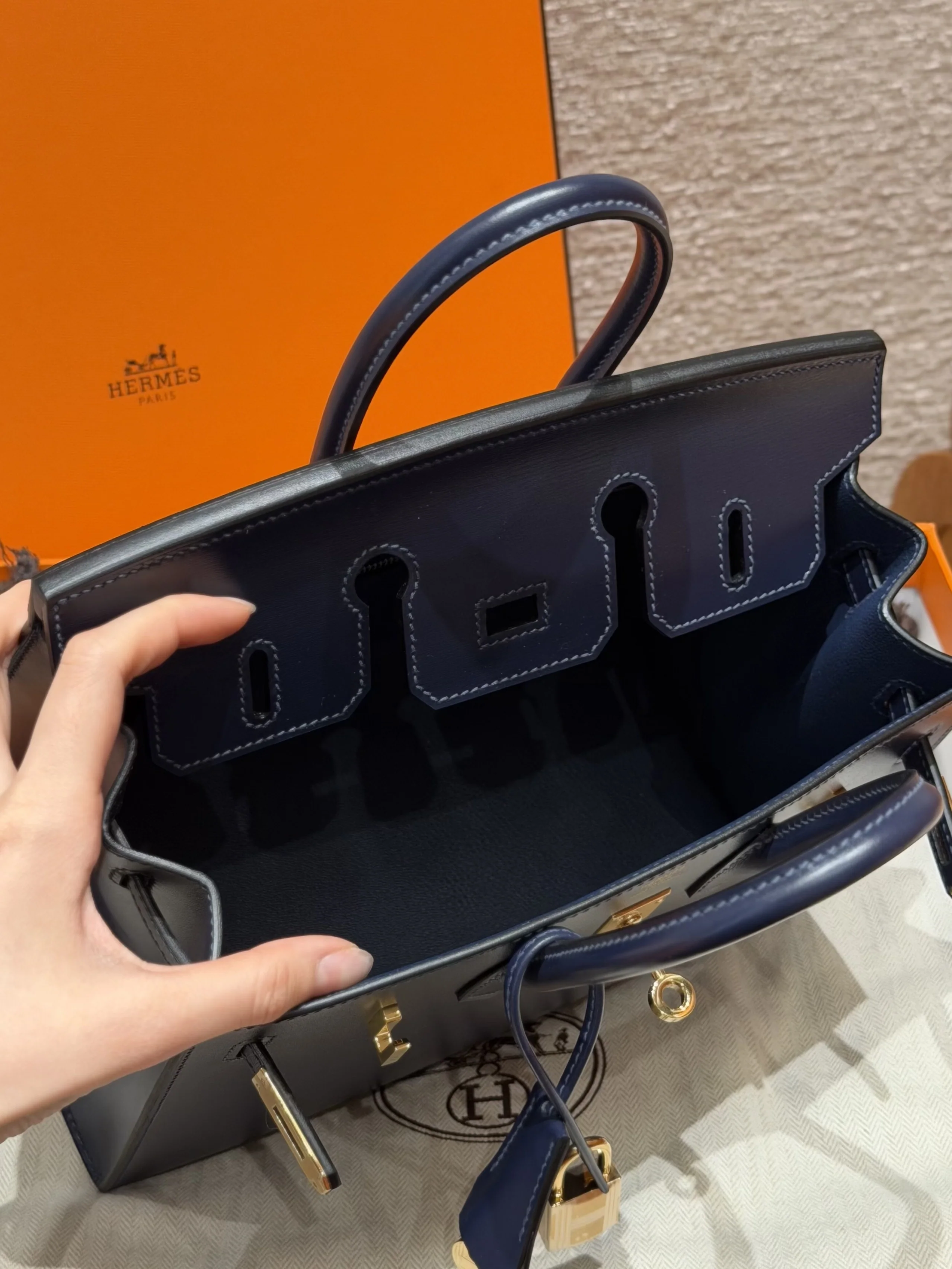 에르메스 버킨 25 블루 사파이어 가방 상세 이미지 16