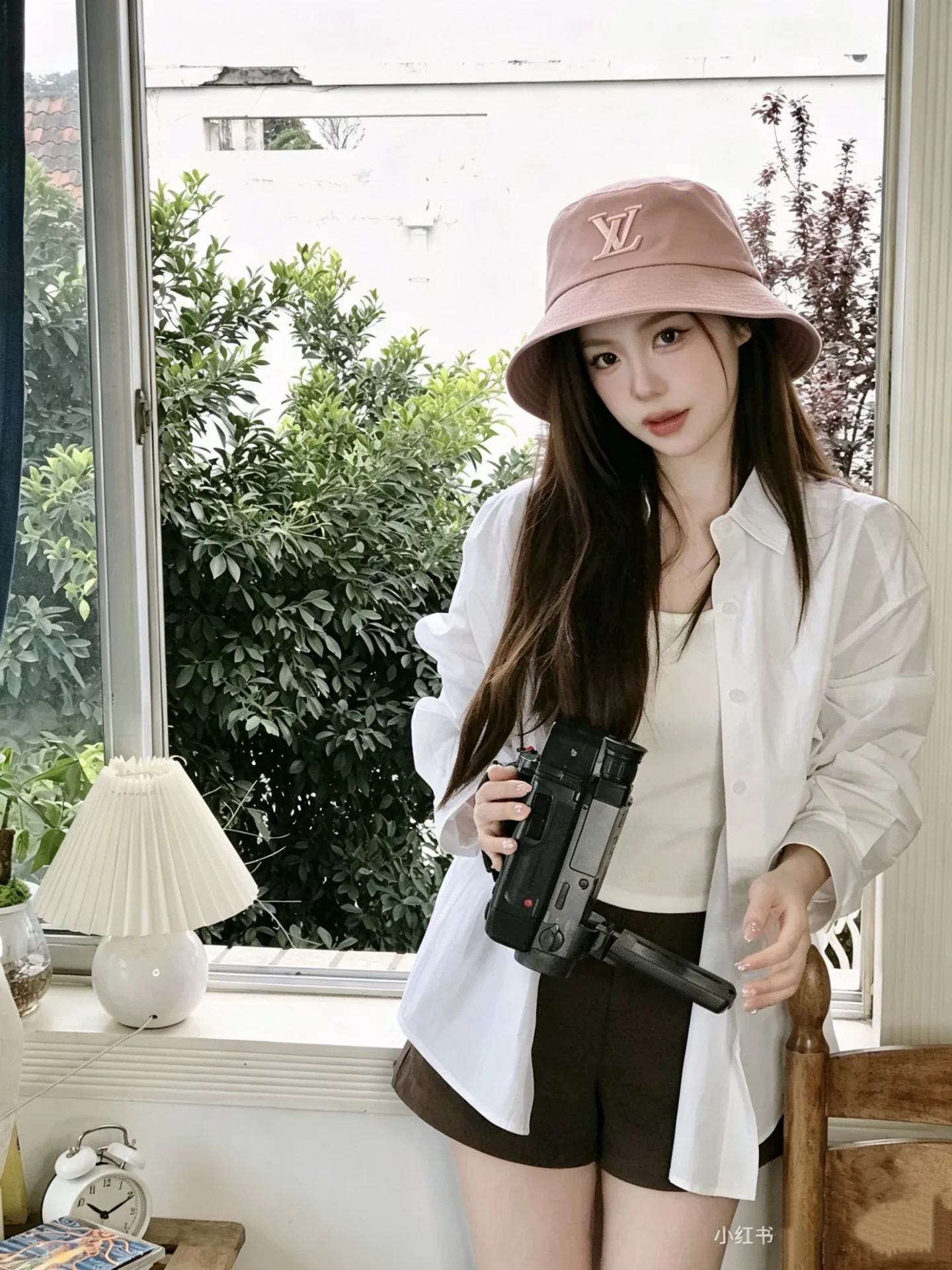 루이비통 자수 로고 버킷햇 모자 상세 이미지 1