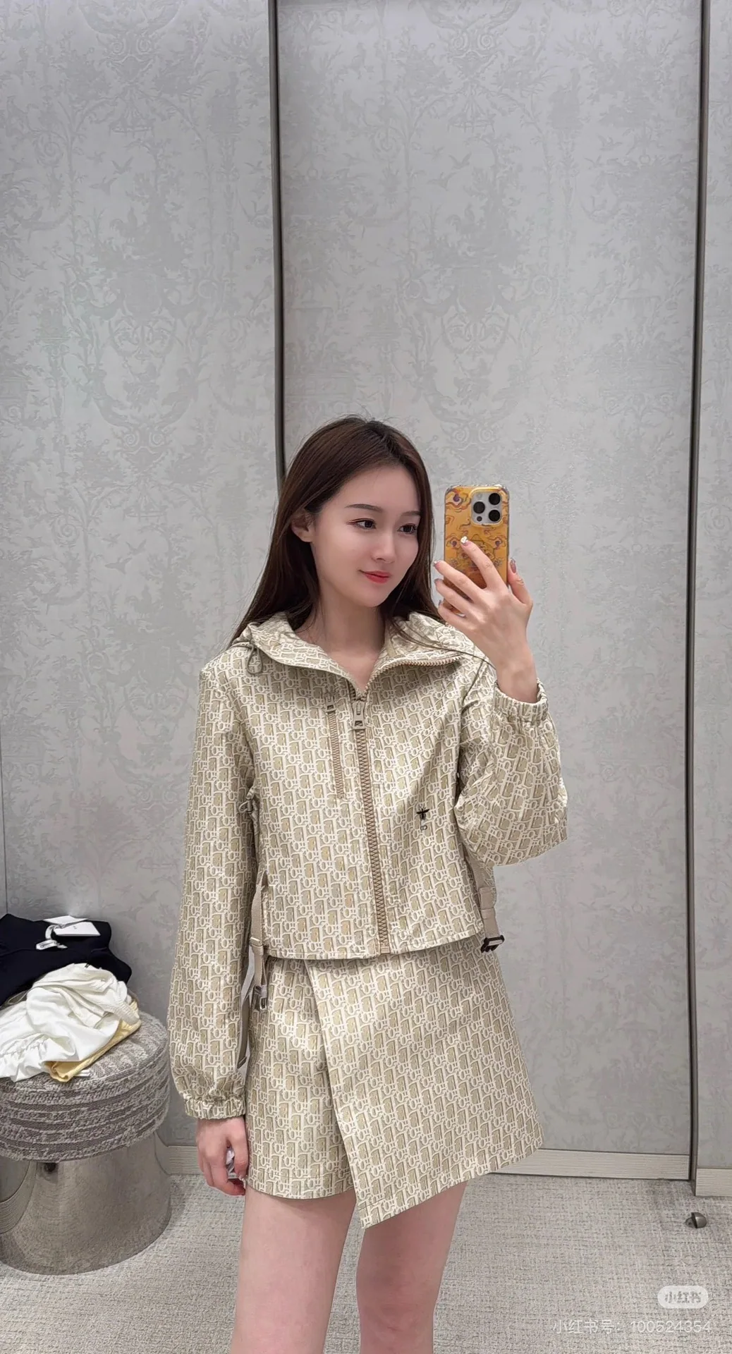 디올 골드 오블리크 자카드 여성 자켓 25 SS 상세 이미지 6