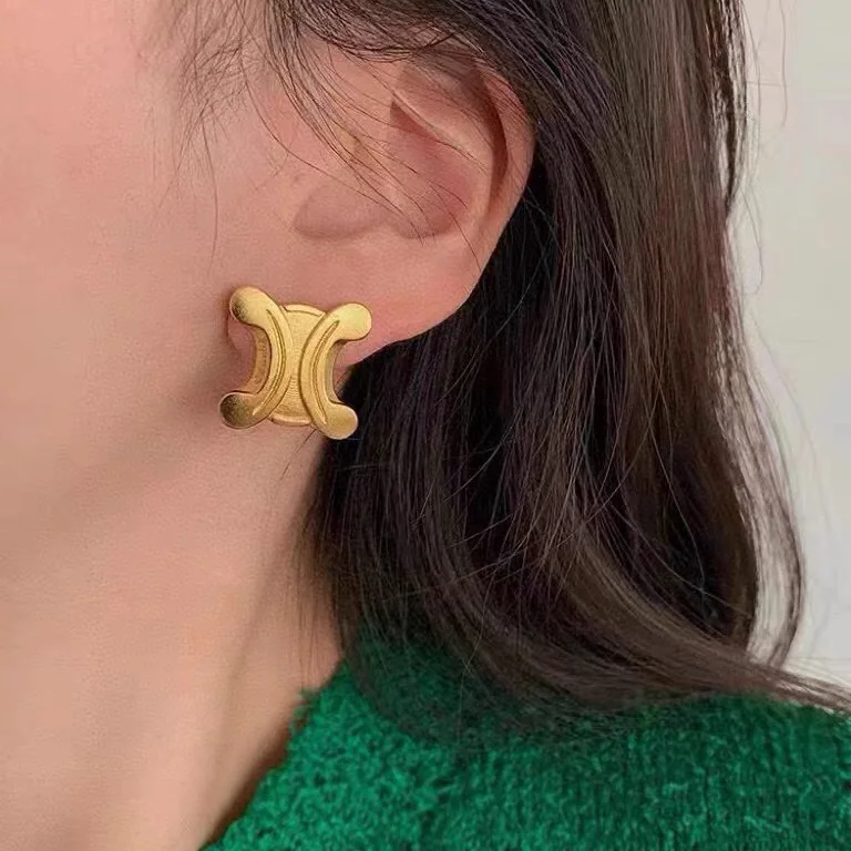 셀린느 18 K 골드 도금 황동 귀걸이 상세 이미지 2