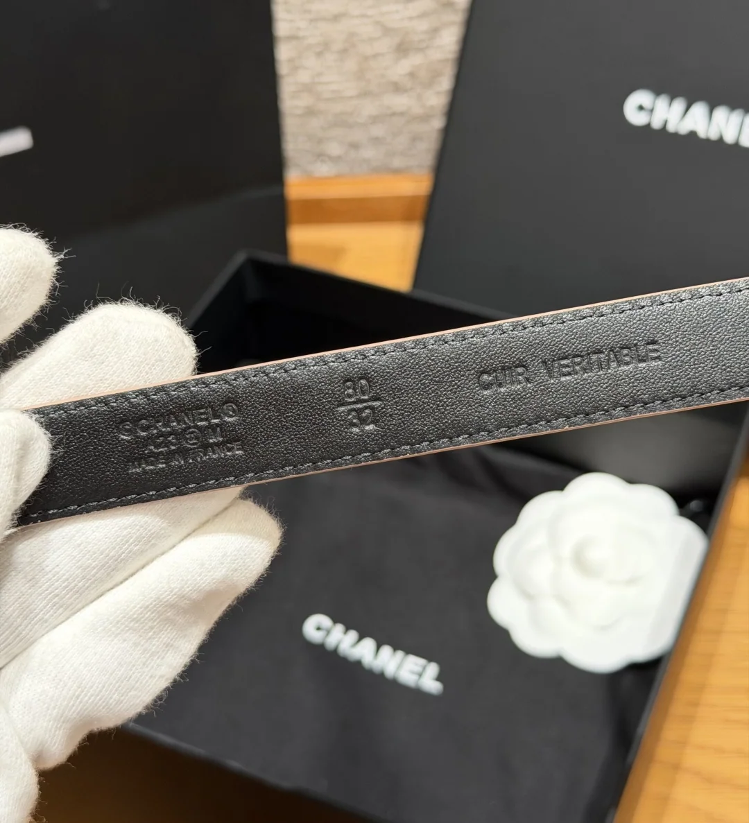 샤넬 퀼팅 램스킨 20mm 벨트 상세 이미지 5