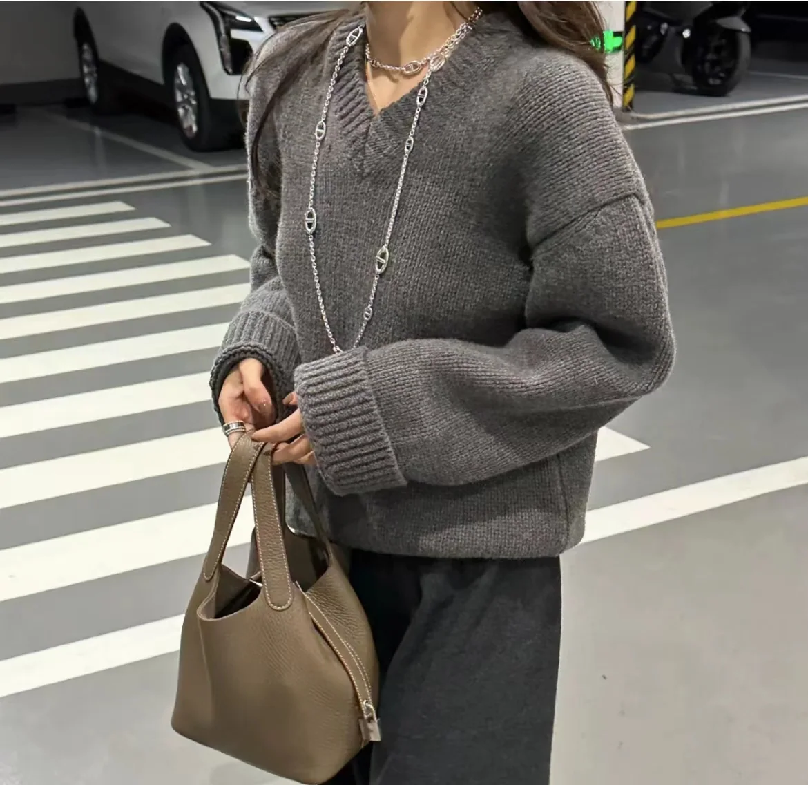 에르메스 팔랑둘르 피그노즈 롱 체인 목걸이 상세 이미지 6