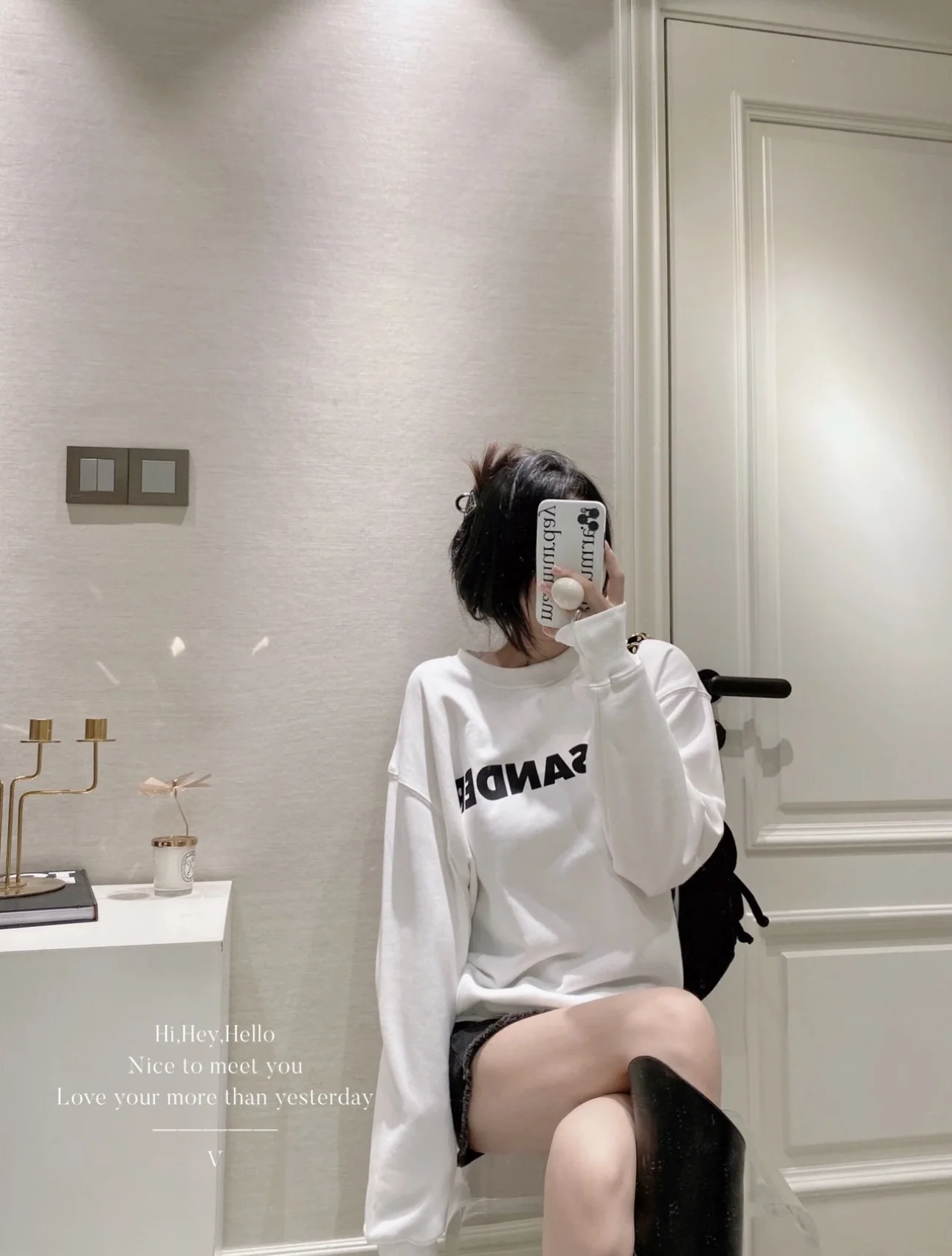 질샌더 클래식 로고 크루넥 긴팔 스웨트셔츠 상세 이미지 11