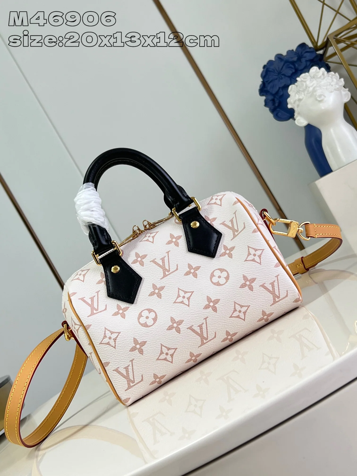 루이비통 M46906 화이트 스피디 핸드백 상세 이미지 1