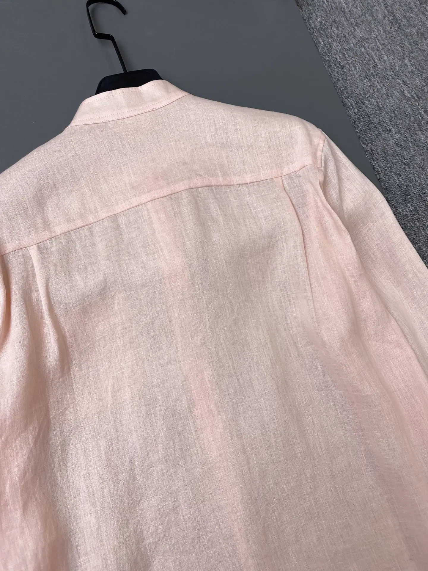 로로피아나 린넨 긴팔 스탠드카라 원피스 상세 이미지 7