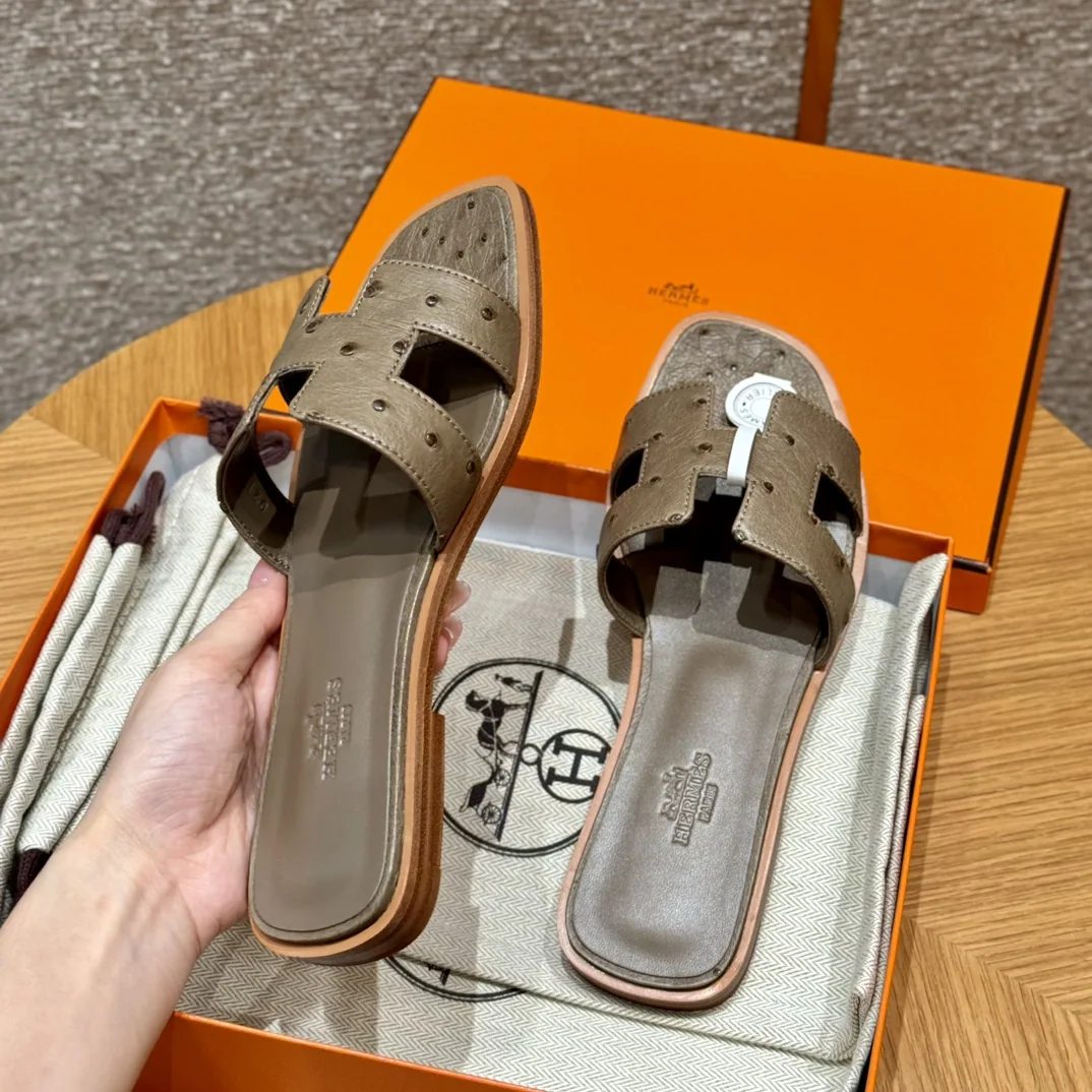 에르메스 오란 타조 가죽 샌달 상세 이미지 6