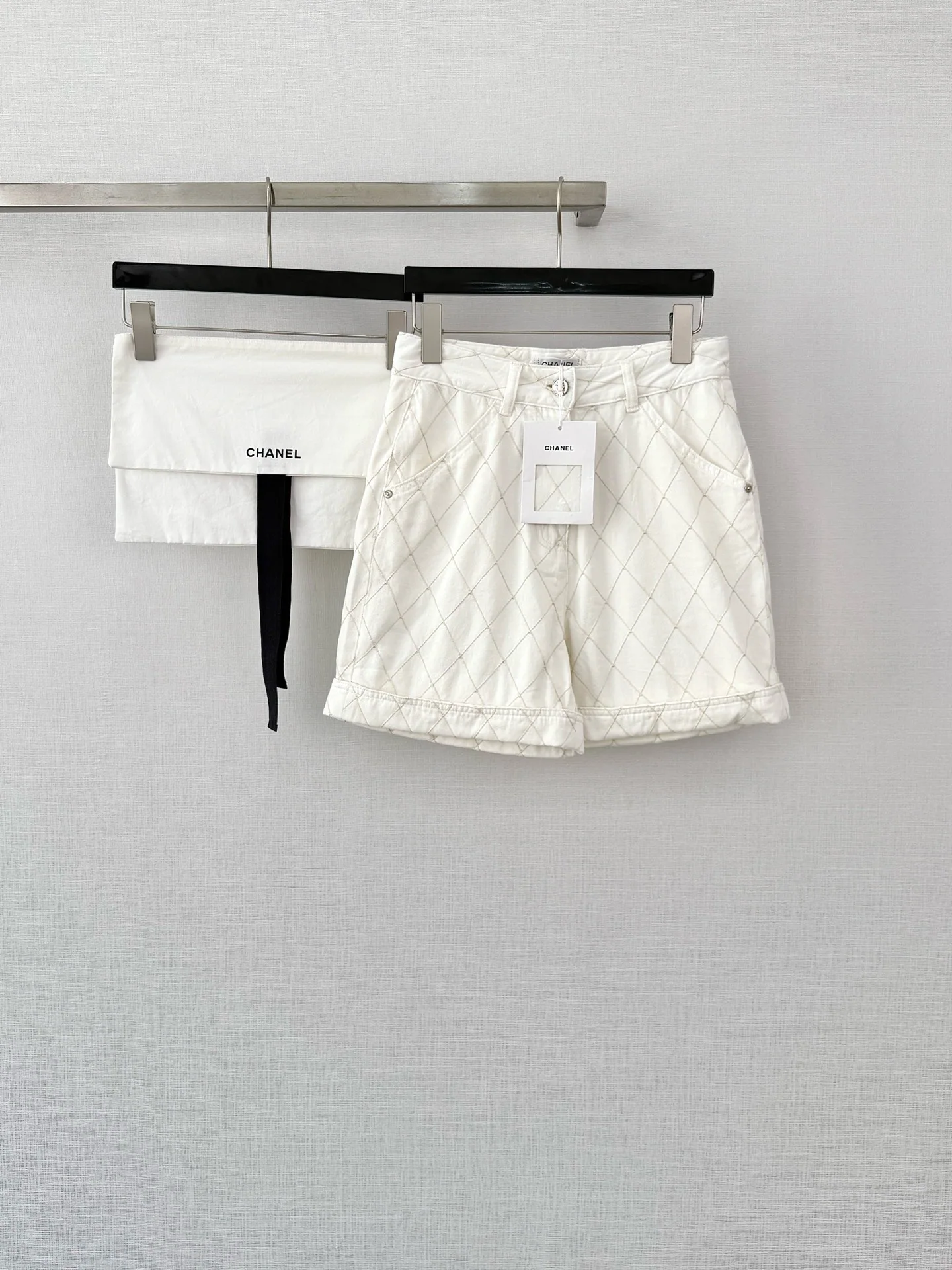샤넬 퀼팅 데님 카고 여성 바지 115167
