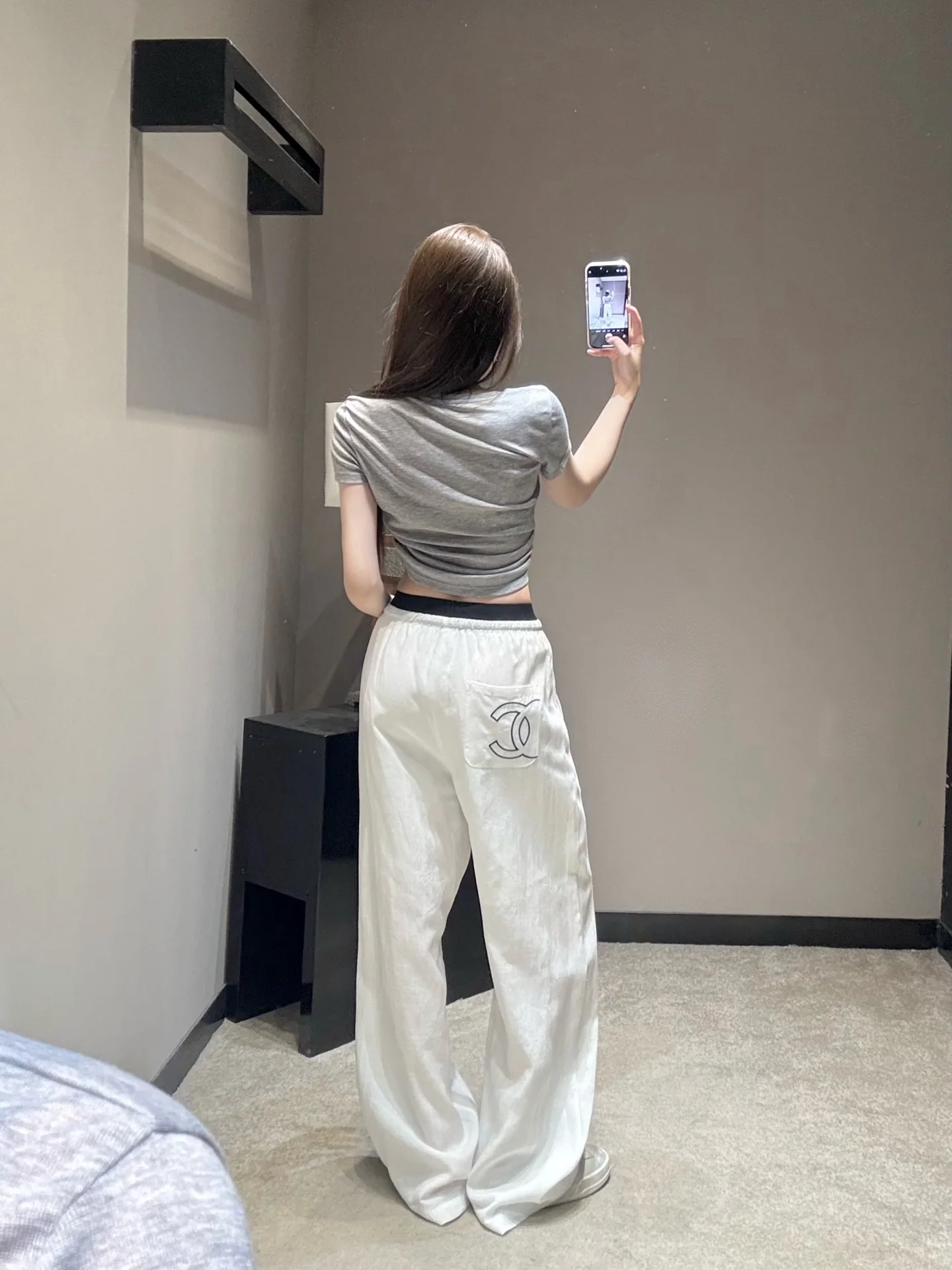 샤넬 린넨 혼방 와이드 바지 상세 이미지 7