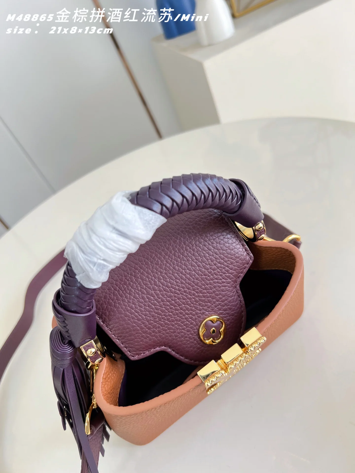 루이비통 카푸신 미니 핸드백 브라운 M48865 상세 이미지 7