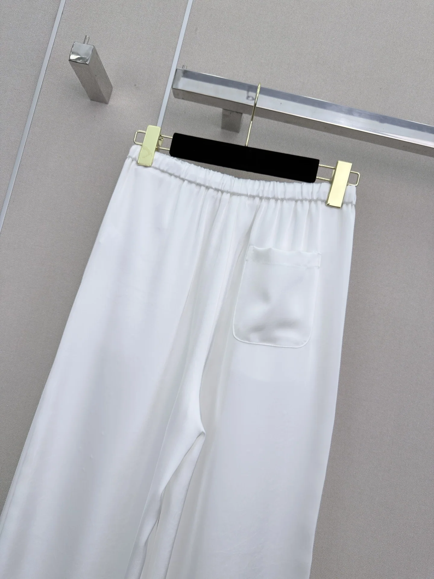 샤넬 라인스톤 허리밴드 와이드 여성 바지 상세 이미지 7
