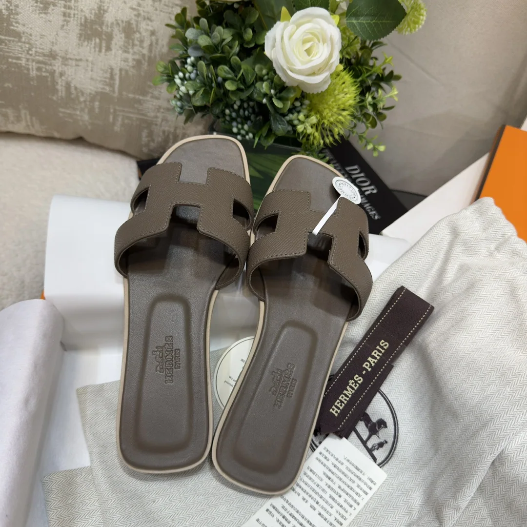 에르메스 야자수 무늬 카프스킨 슬리퍼 상세 이미지 7