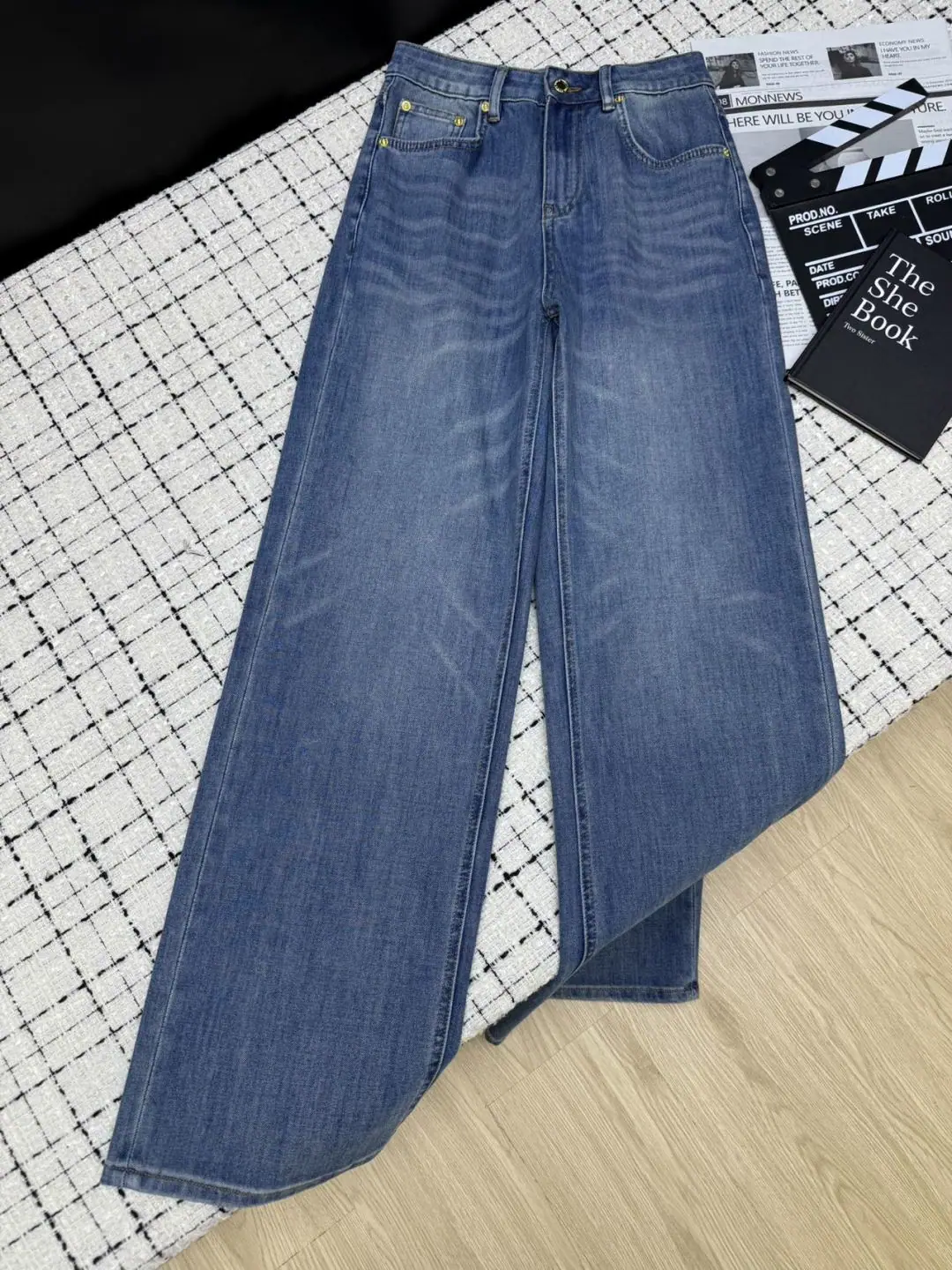 루이비통 스트레치 데님 여성 바지 상세 이미지 4