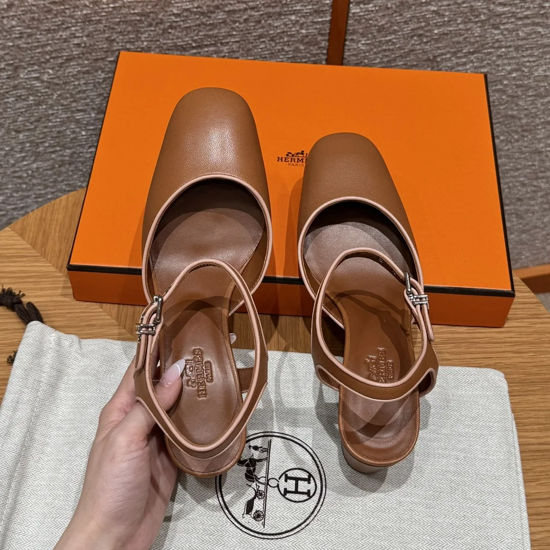 에르메스 카밀라 60 염소가죽 하이힐 상세 이미지 4