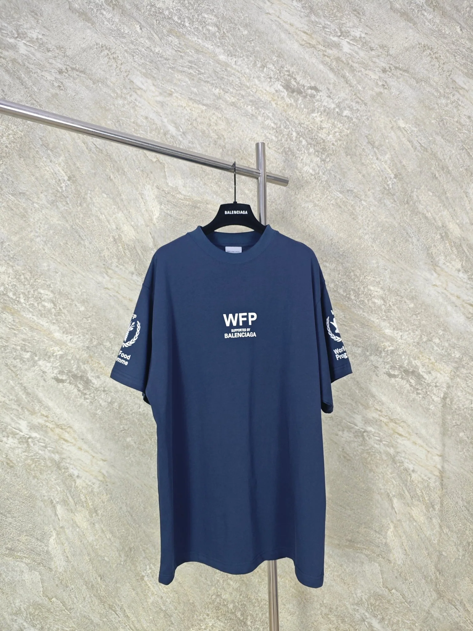 발렌시아가 WFP 프린트 남성 반팔 티셔츠 157581