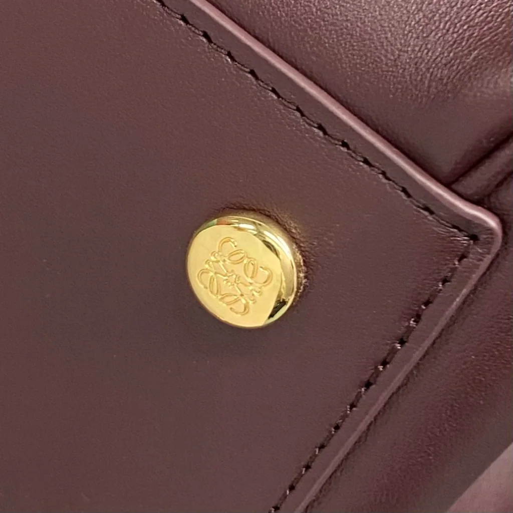 로에베 버건디 레더 소형 핸드백 상세 이미지 6