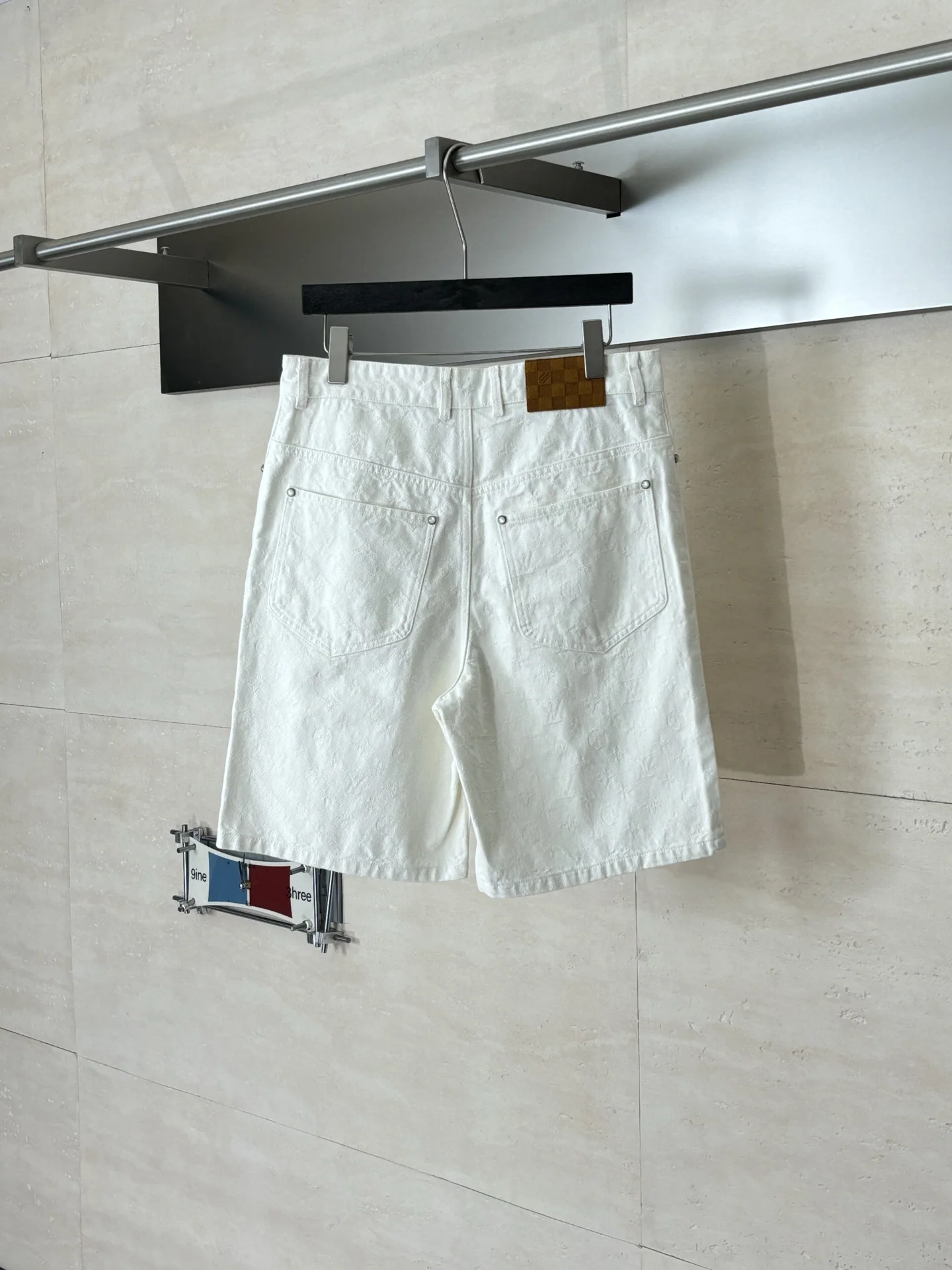 루이비통 모노그램 자카드 데님 남성 반바지 상세 이미지 2