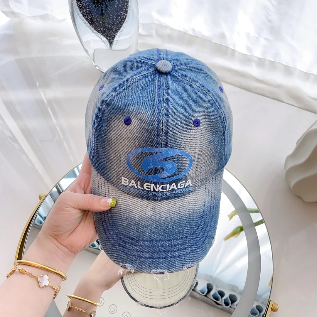발렌시아가 타이다이 데님 베이스볼 캡 상세 이미지 4