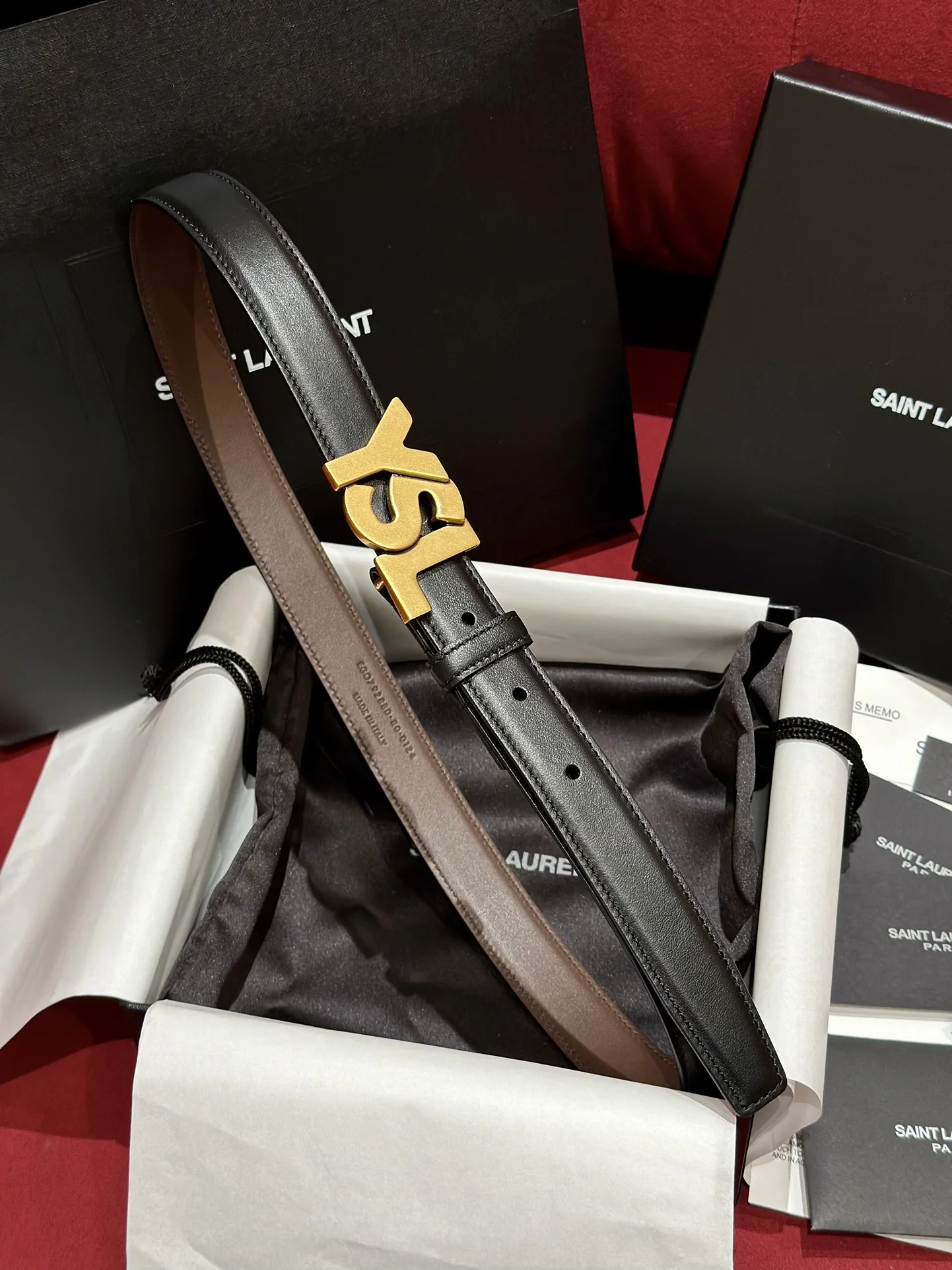 생로랑 양면 카프스킨 YSL 버클 벨트 상세 이미지 2