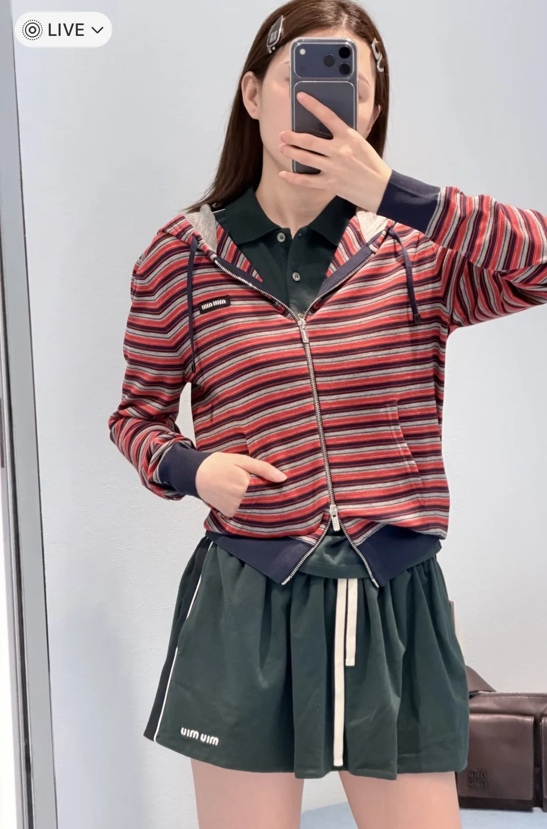 미우미우 여성 반팔 26SS 상세 이미지 5