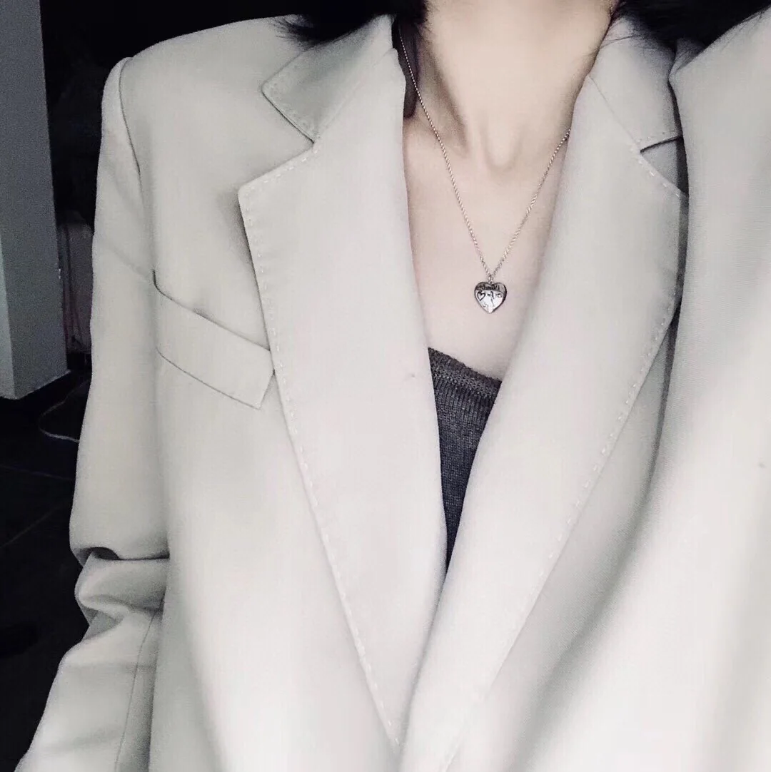 구찌 블라인드 포 러브 하트 925 실버 목걸이 상세 이미지 2