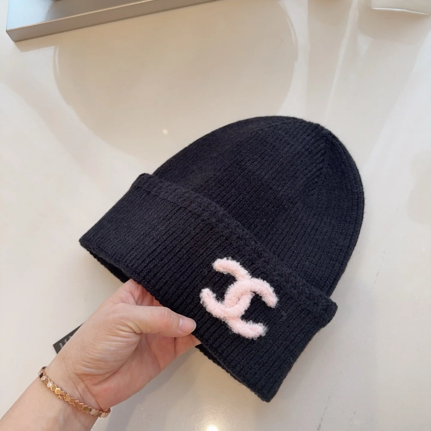 샤넬 울 니트 비니 모자 상세 이미지 7